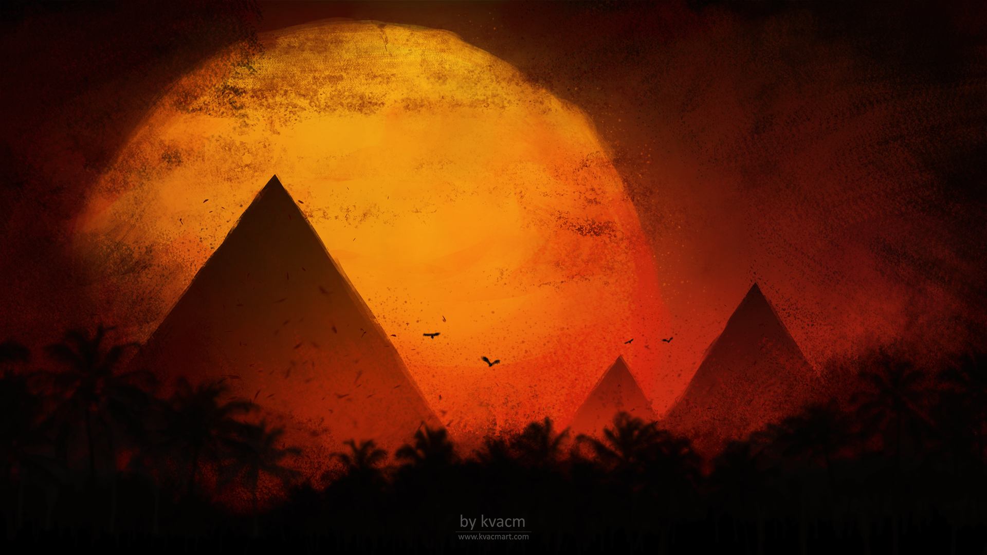 Free download wallpaper Landscape, Fantasy, Pyramid on your PC desktop