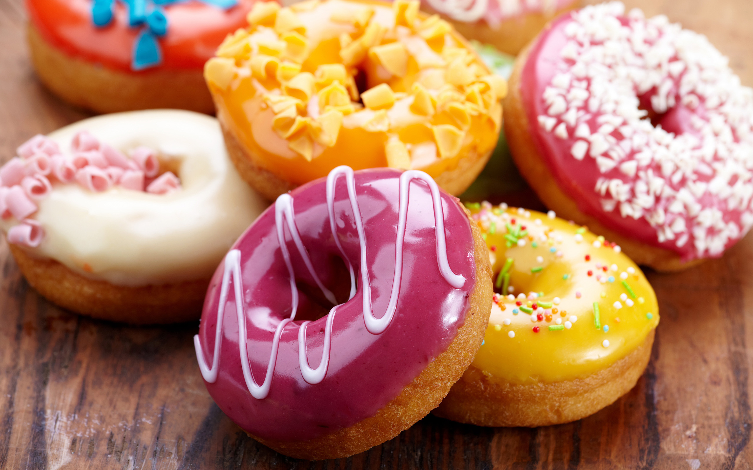 Download mobile wallpaper Food, Pink, Colorful, Doughnut for free.
