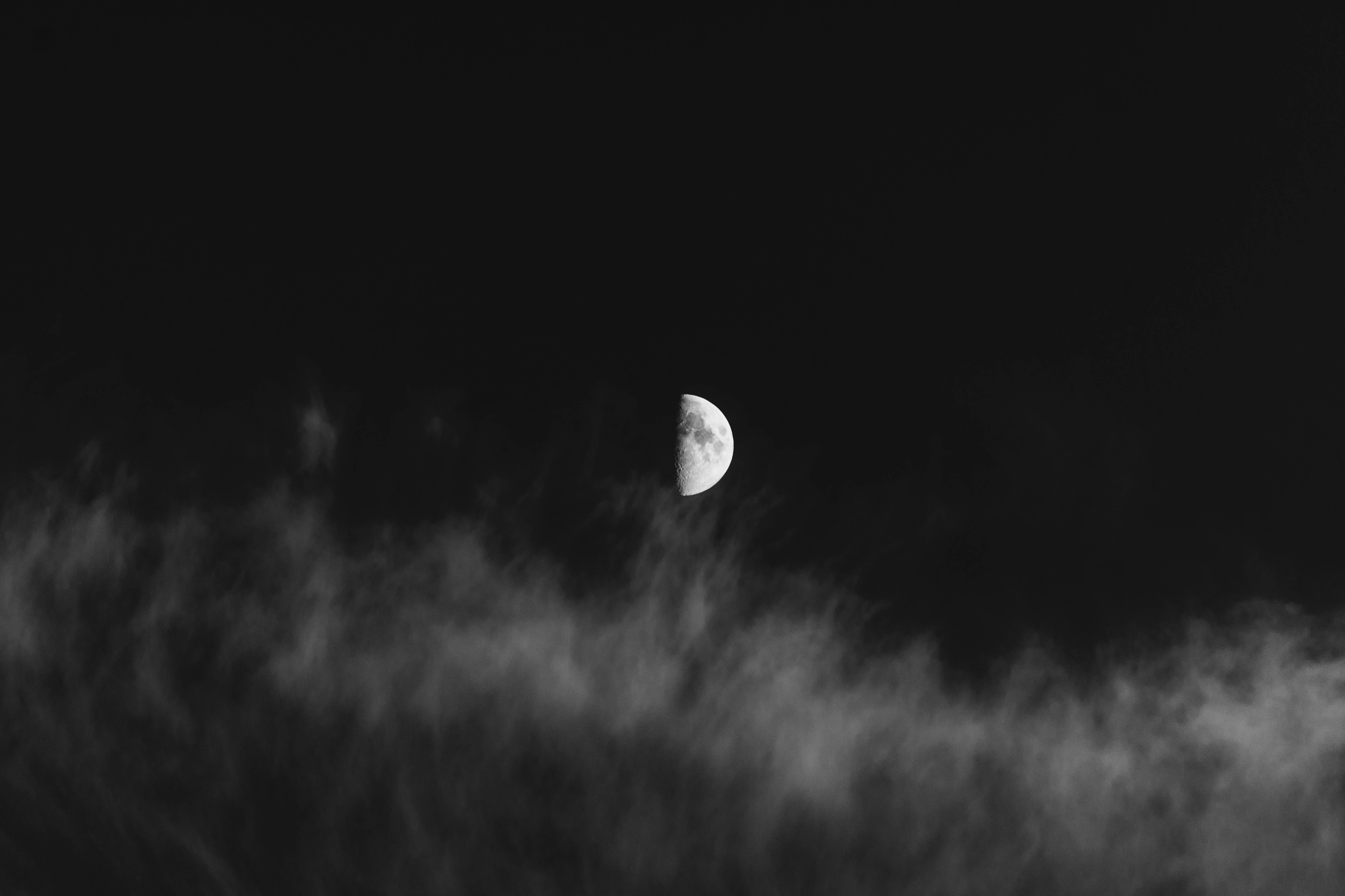 Download mobile wallpaper Night, Moon, Earth for free.