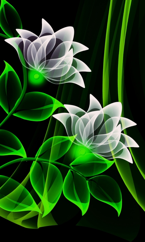 Download mobile wallpaper Flowers, Flower, Neon, Artistic for free.