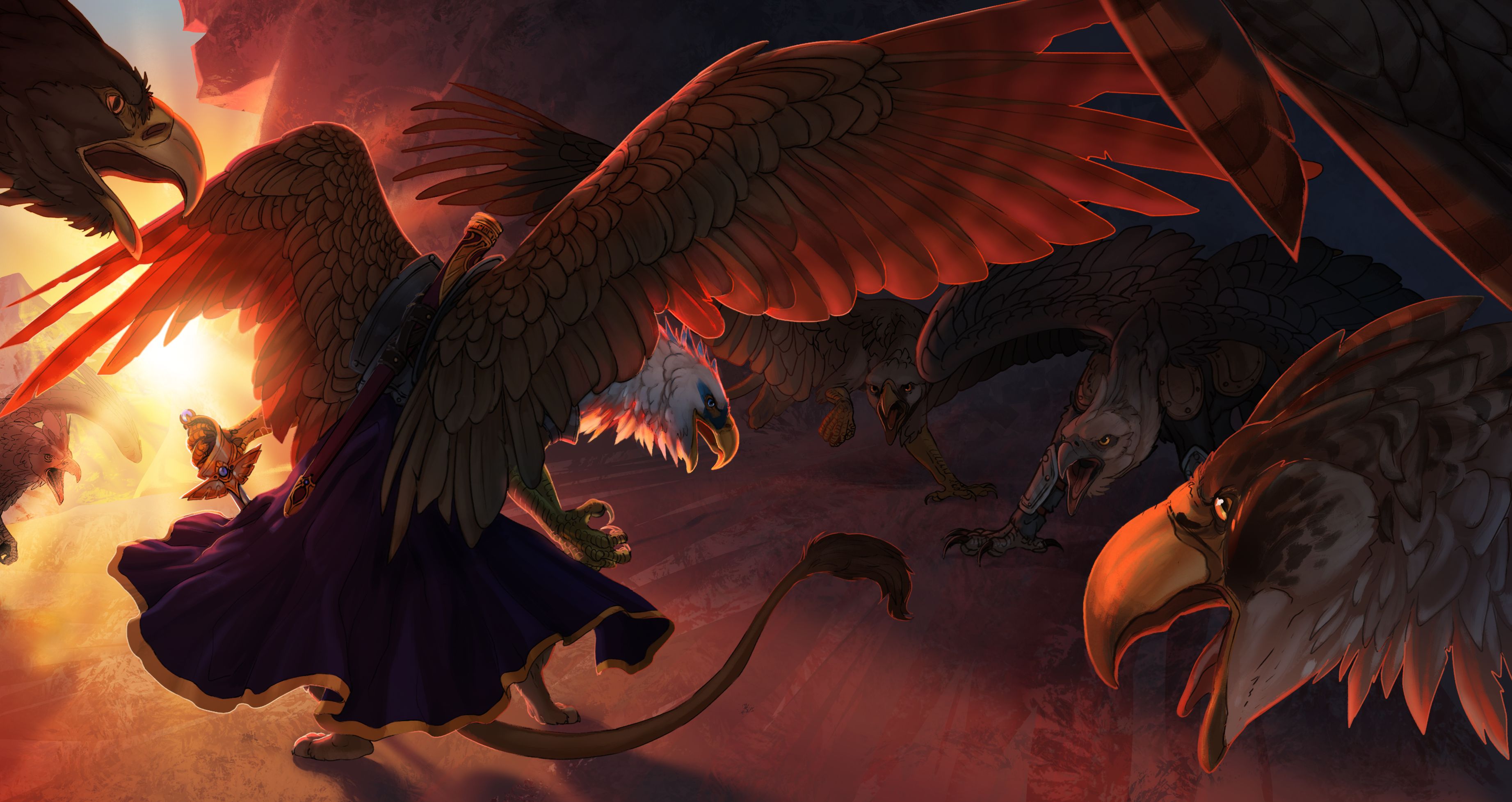 Free download wallpaper Fantasy, Bird, Eagle, Griffin, Fantasy Animals on your PC desktop