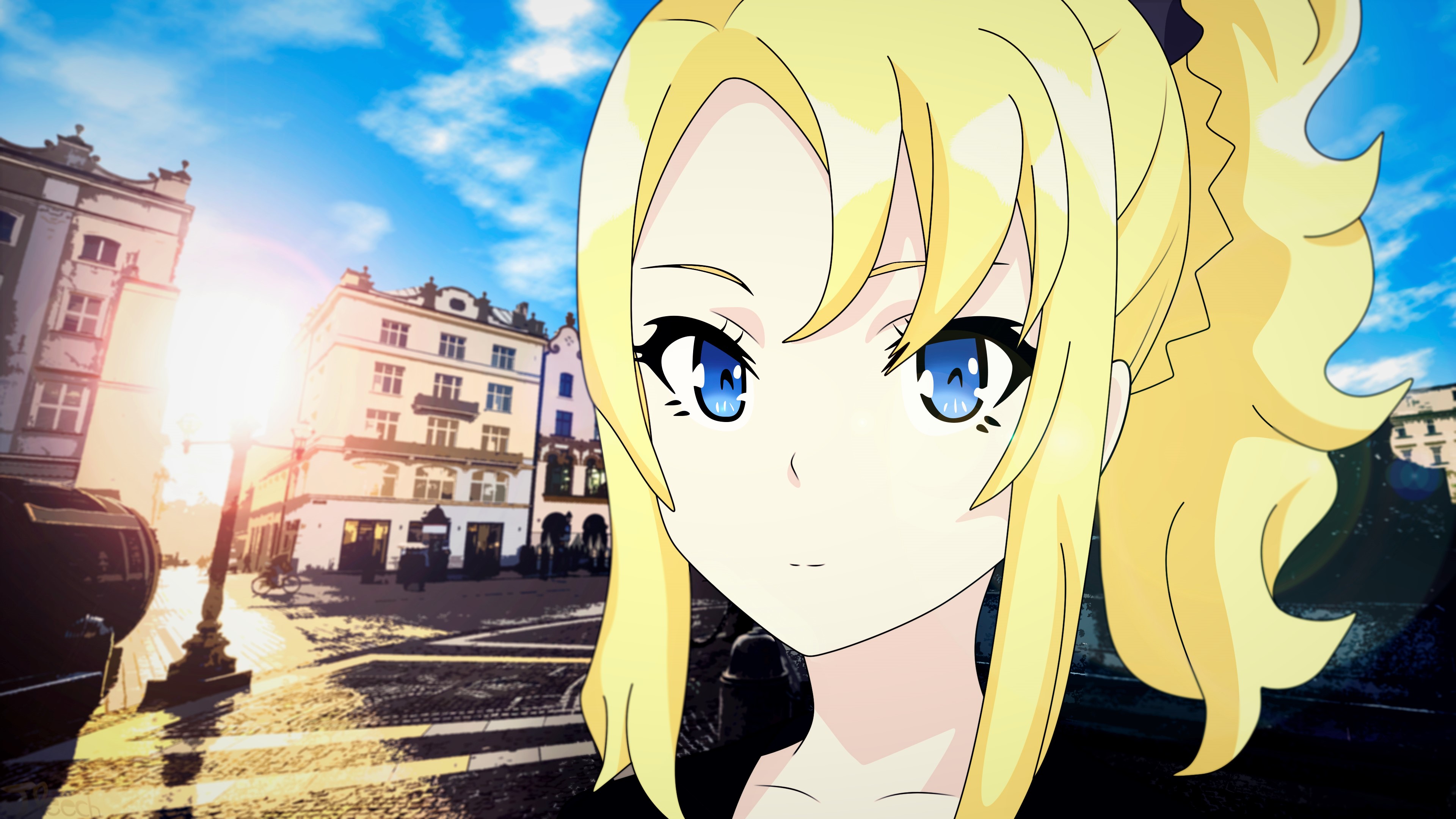 Laden Sie das Blaue Augen, Blondinen, Animes, Rascal Does Not Dream Of Bunny Girl Senpai, Nodoka Toyohama-Bild kostenlos auf Ihren PC-Desktop herunter
