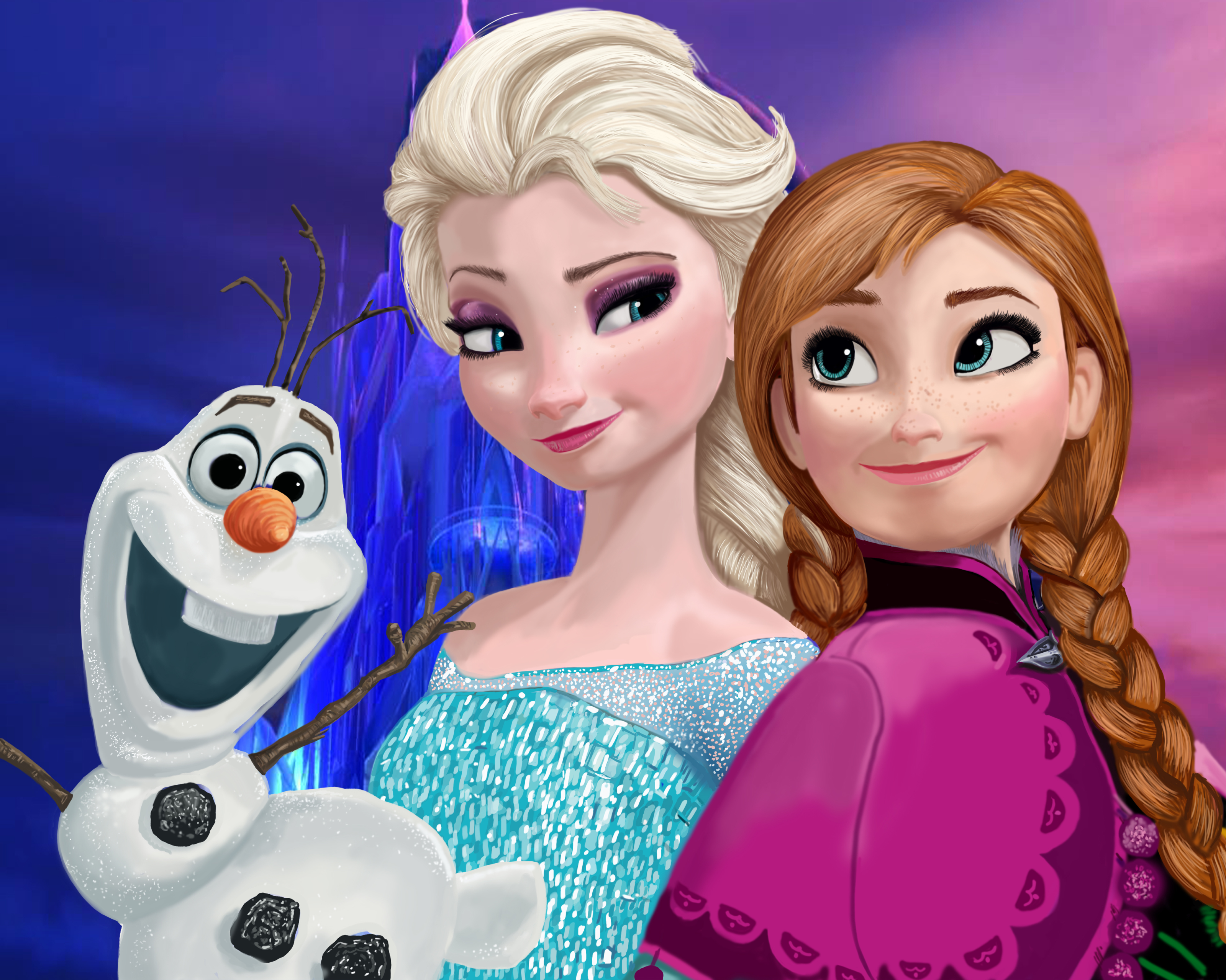 Download mobile wallpaper Frozen, Movie, Frozen (Movie), Anna (Frozen), Elsa (Frozen), Olaf (Frozen) for free.