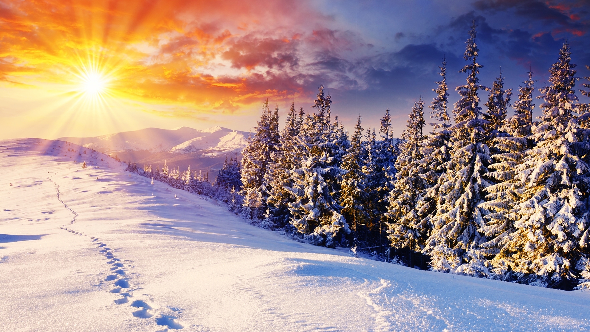 Free download wallpaper Winter, Mountains, Snow, Landscape on your PC desktop