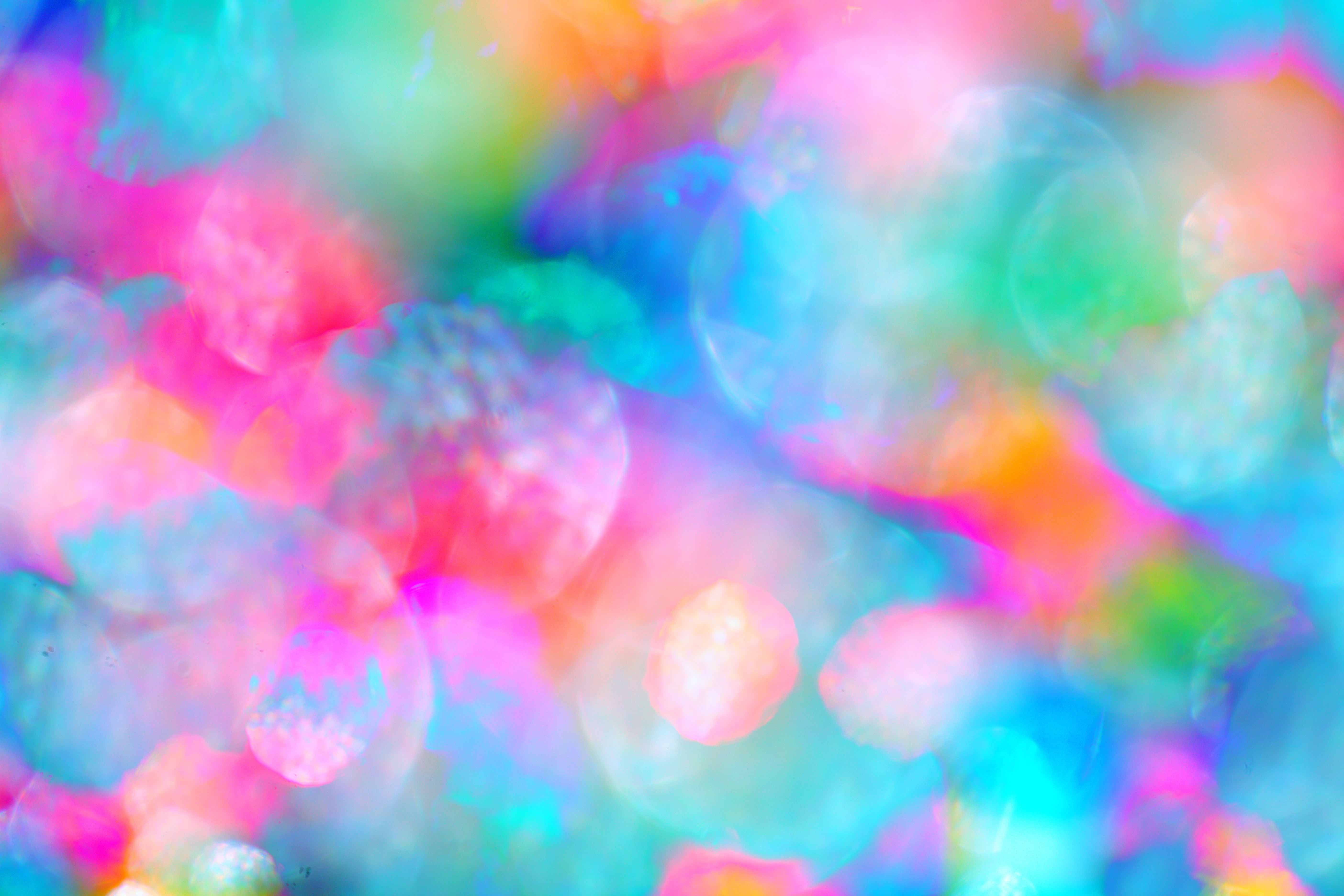 motley, multicolored, abstract, blur, smooth, stains, spots Panoramic Wallpaper