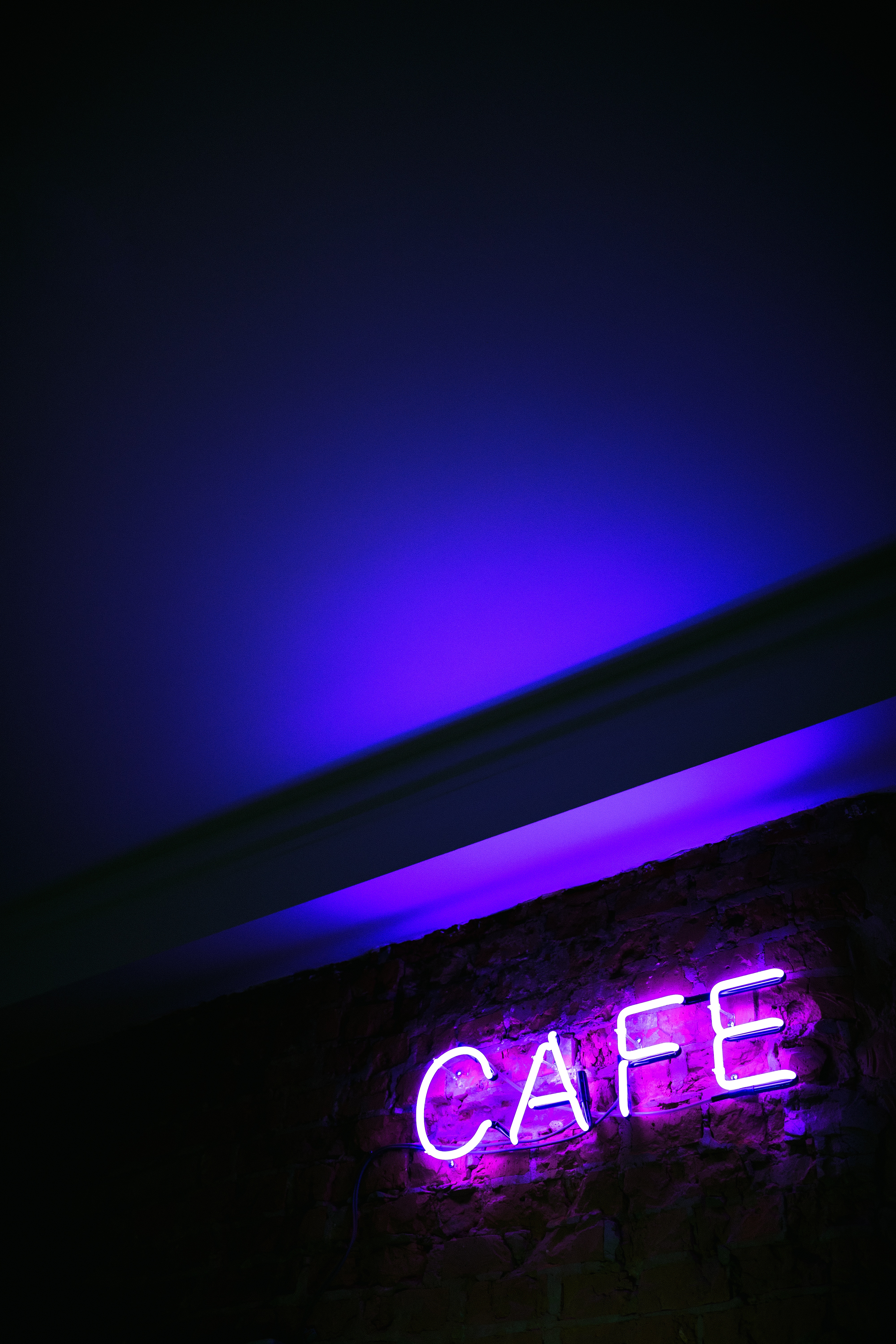 neon, words, backlight, illumination, inscription, letters, cafe, café