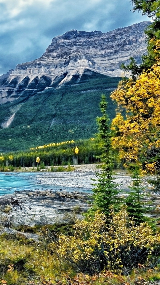 1282420 télécharger le fond d'écran terre/nature, paysage, chutes athabasca - économiseurs d'écran et images gratuitement