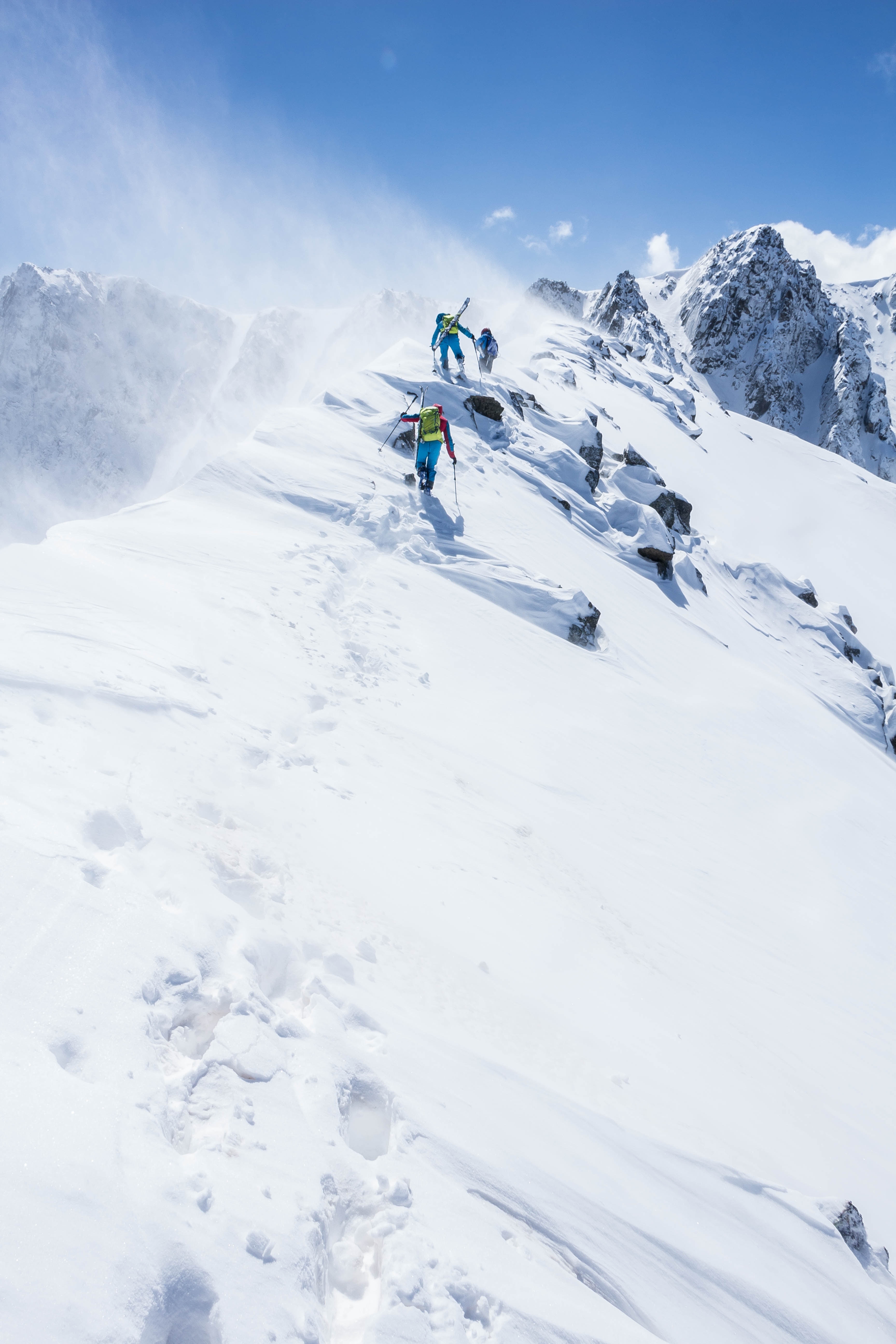 sports, mountains, snow, climbers, height, slope, climb, extreme, lift, steep