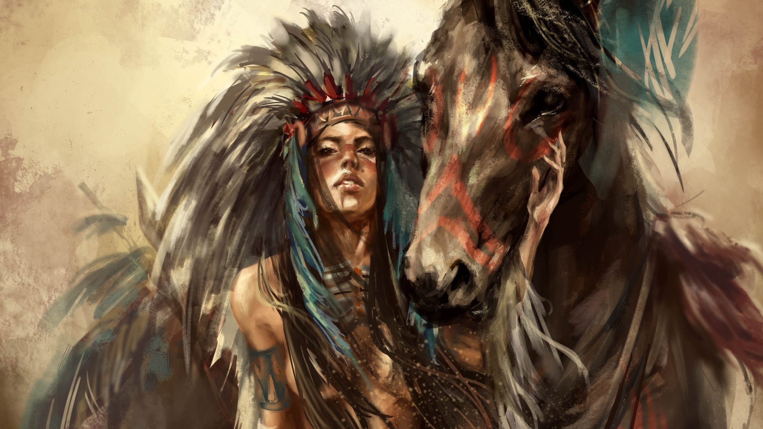 641565 descargar imagen artístico, nativo americano, caballo: fondos de pantalla y protectores de pantalla gratis