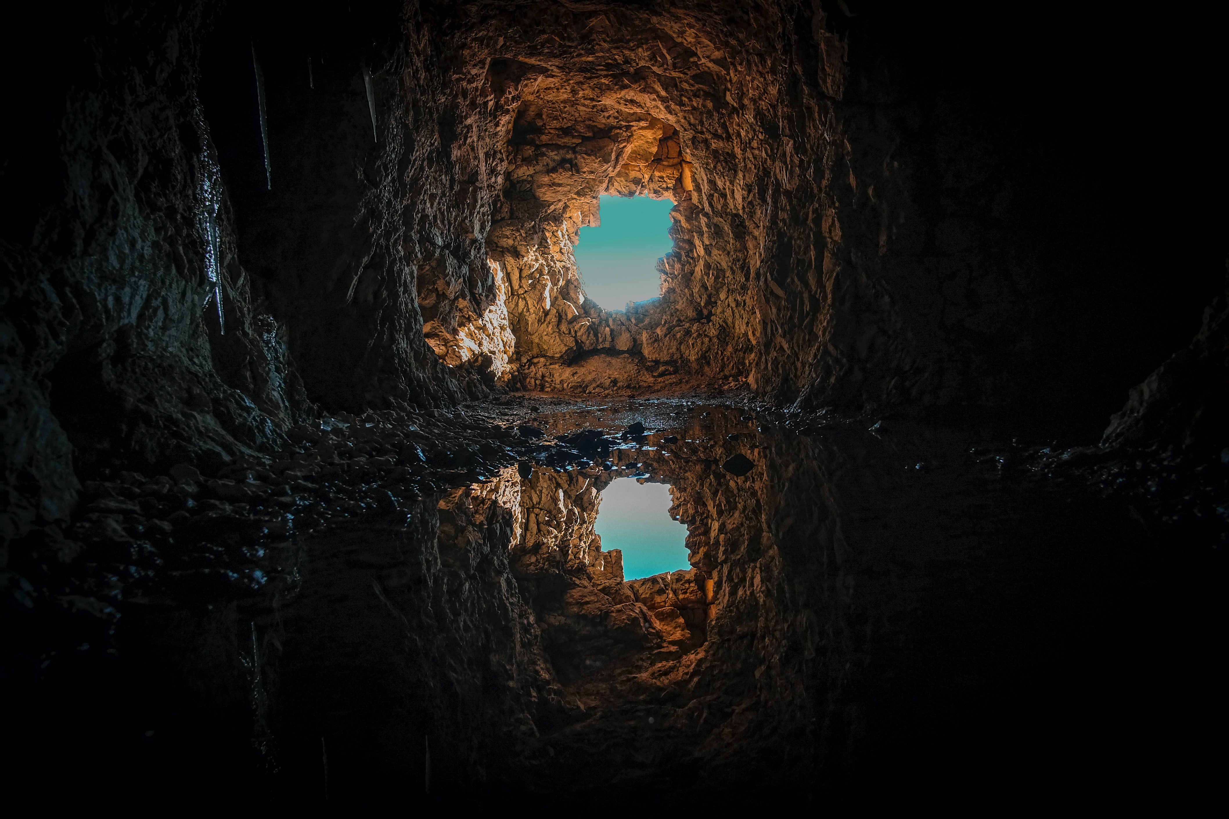 cave, nature, water, reflection, puddle images