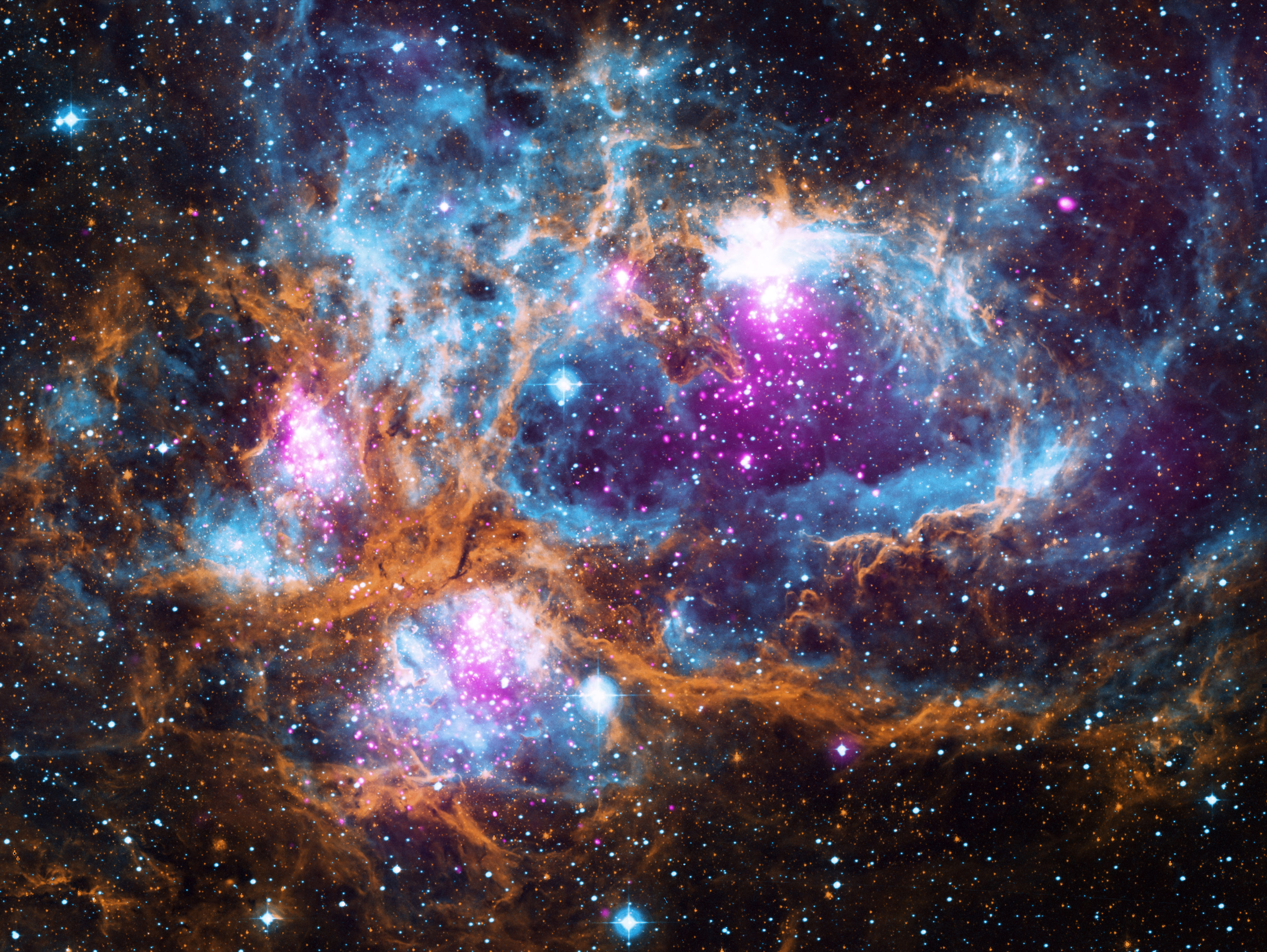 Скачать обои бесплатно Космос, Звезды, Туманность, Цвета, Красочный, Научная Фантастика картинка на рабочий стол ПК