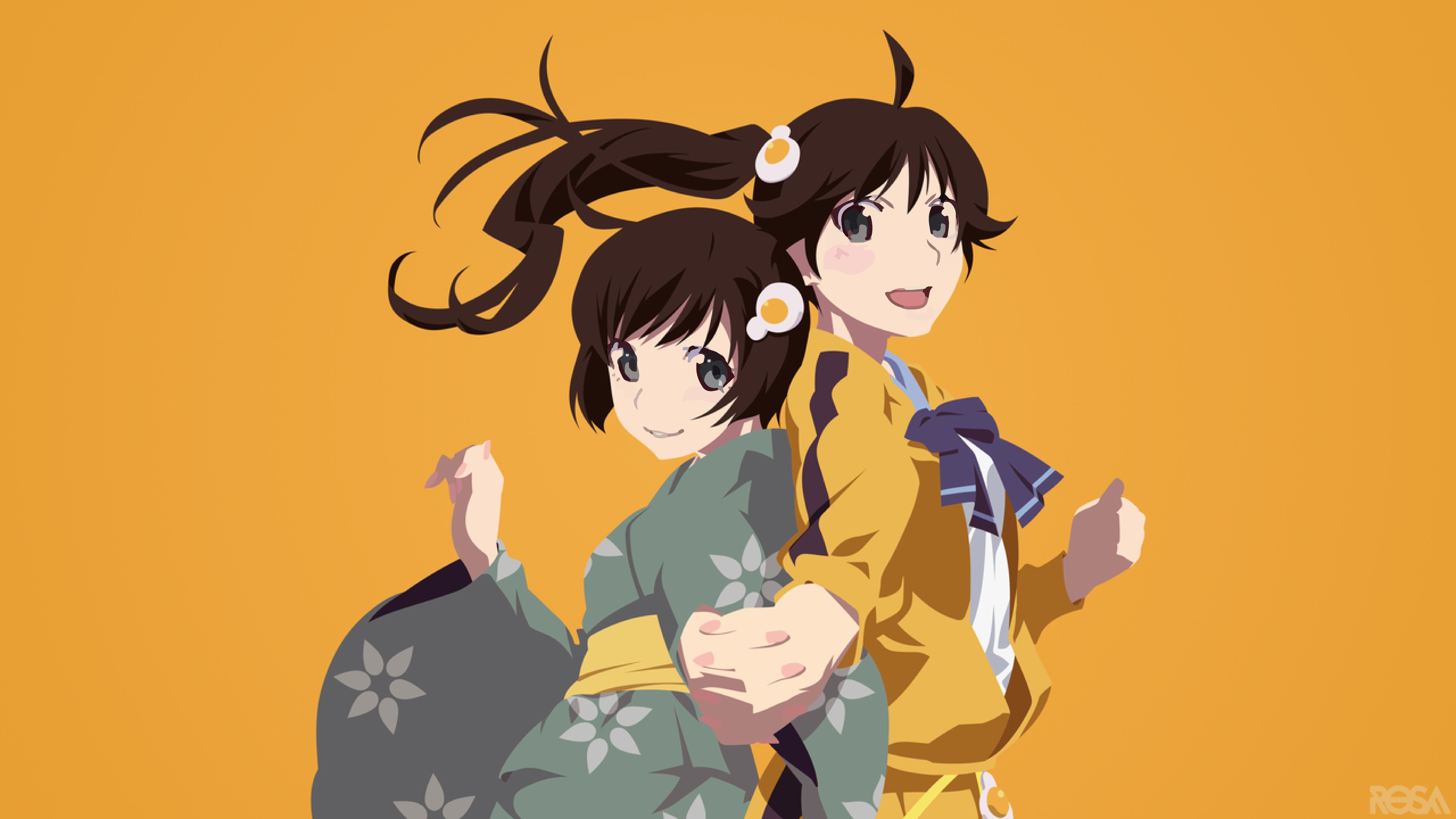 Baixe gratuitamente a imagem Anime, Monogatari (Série), Karen Araragi, Tsukihi Araragi na área de trabalho do seu PC