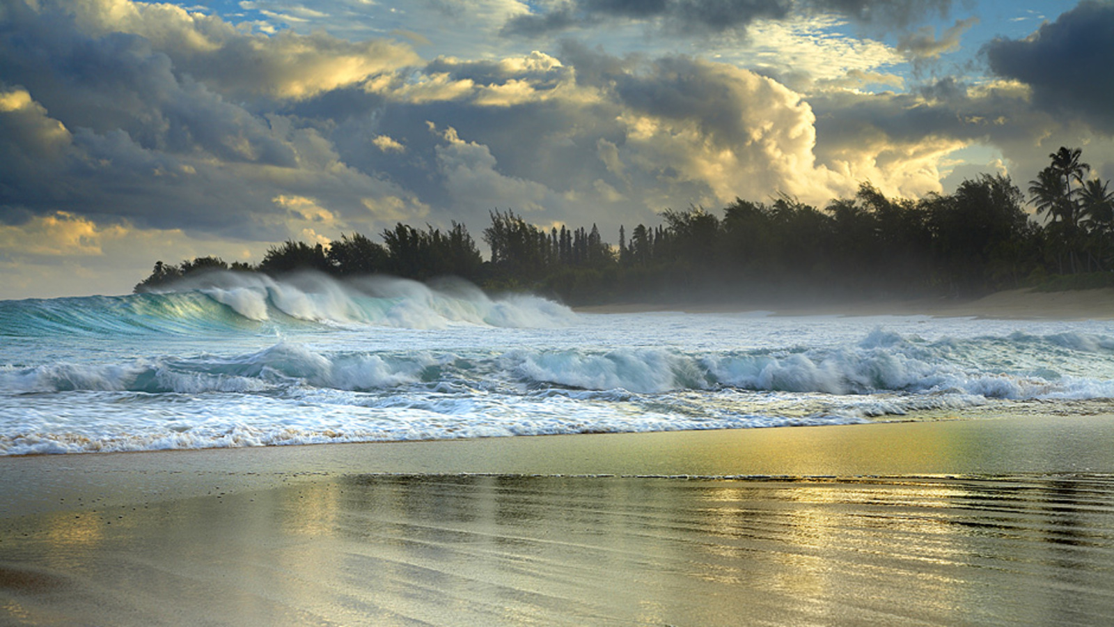 601586 скачать обои пляж, гавайи, земля/природа, кауаи, океан - заставки и картинки бесплатно