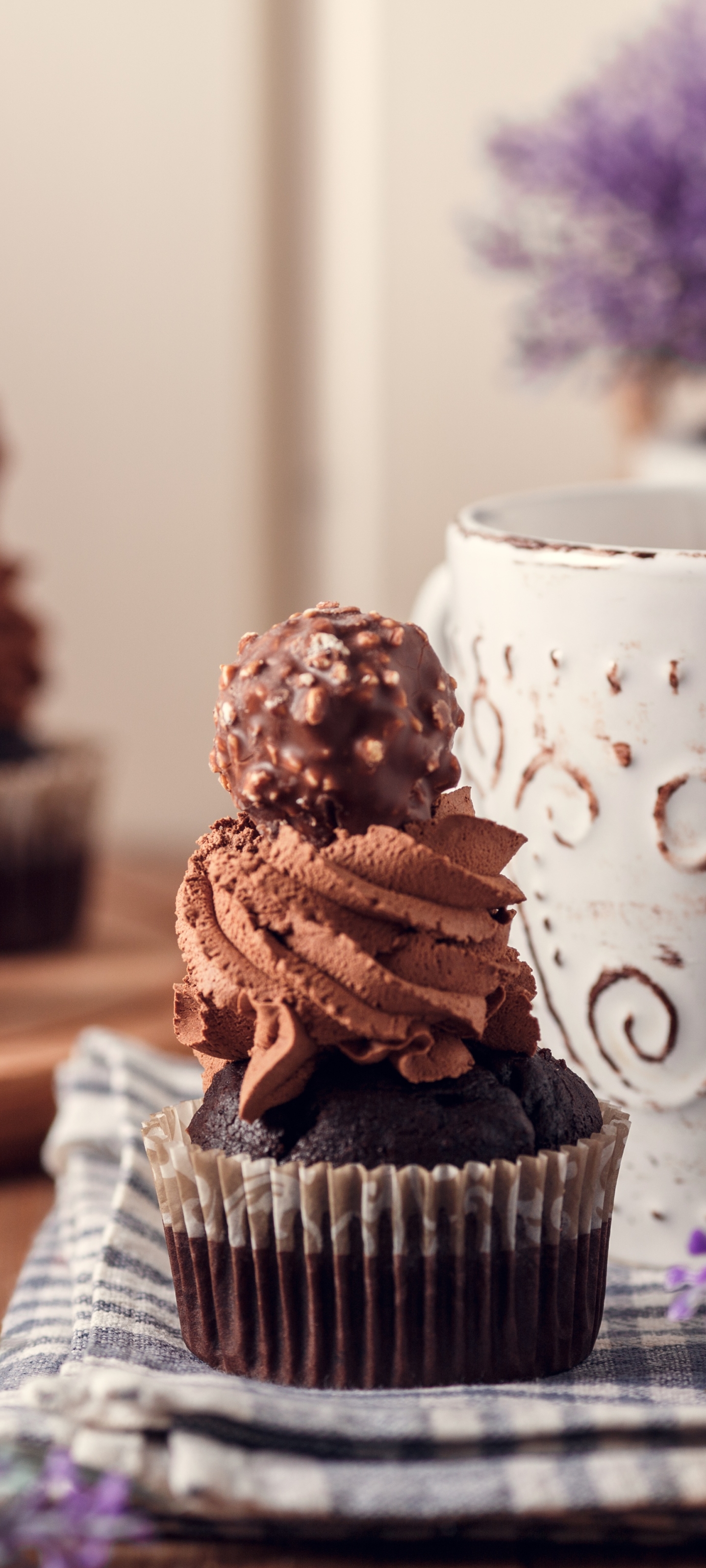 Download mobile wallpaper Food, Chocolate, Still Life, Cream, Cupcake, Pastry for free.