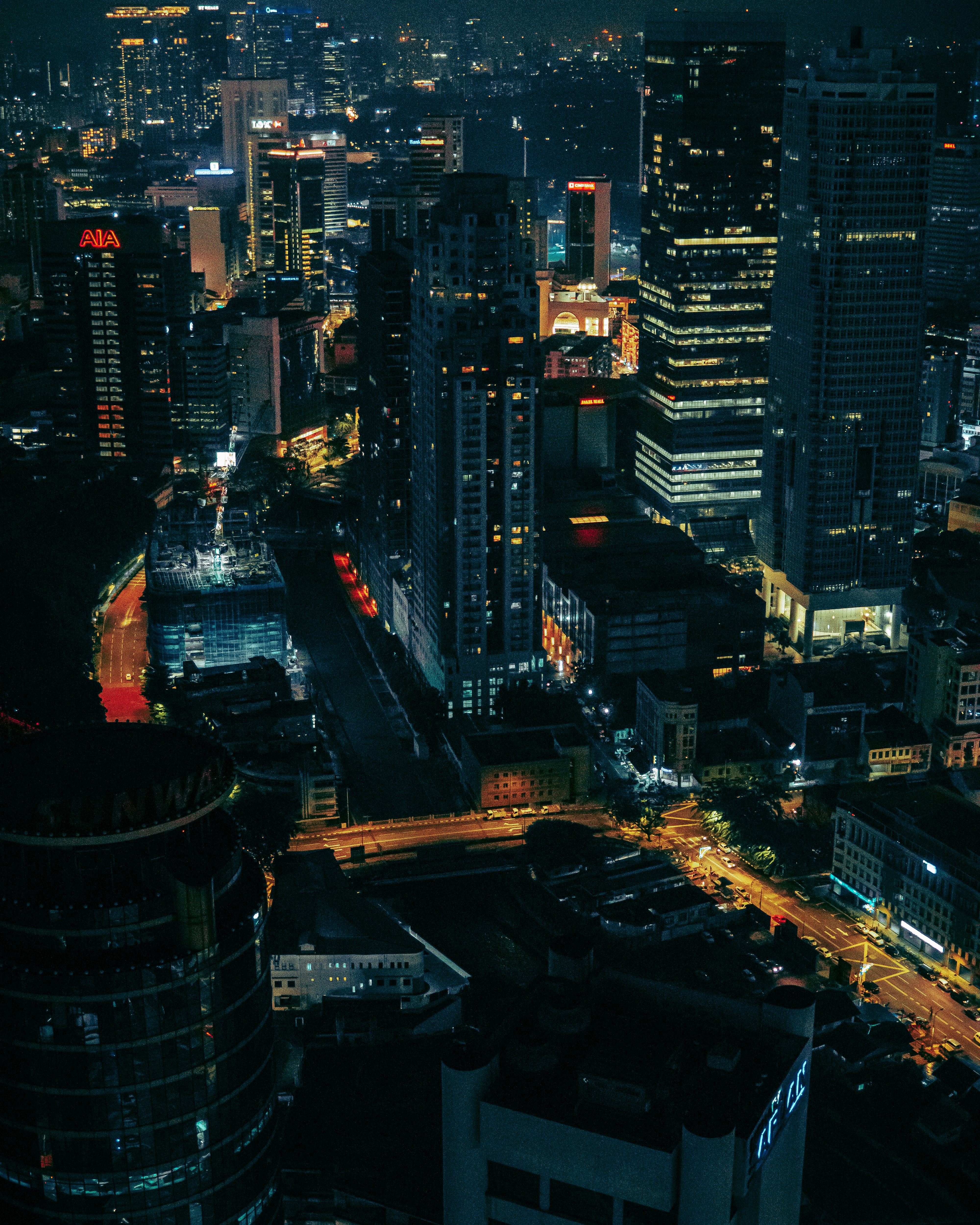 cities, night, city, building, view from above, megapolis, megalopolis