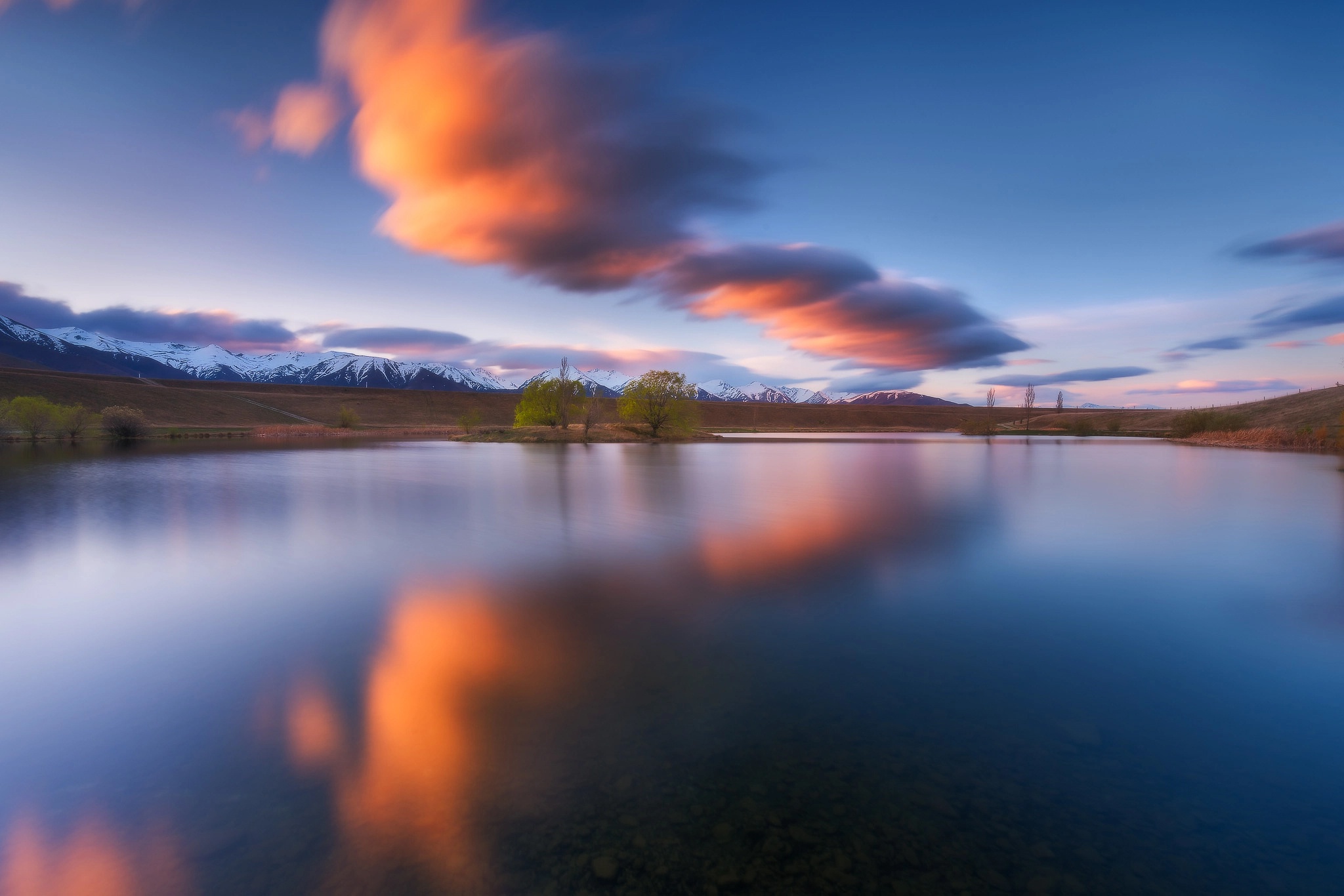Free download wallpaper Nature, Sky, Lakes, Lake, Reflection, Earth, Cloud on your PC desktop