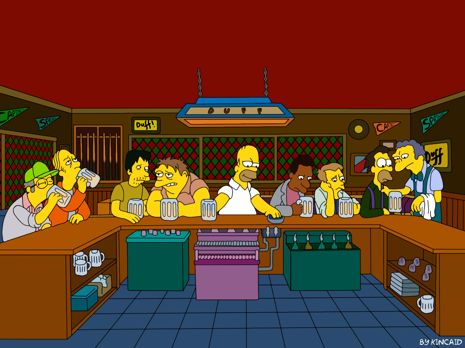 Handy-Wallpaper Moe Szyslak, Die Simpsons, Homer Simpson, Fernsehserien kostenlos herunterladen.