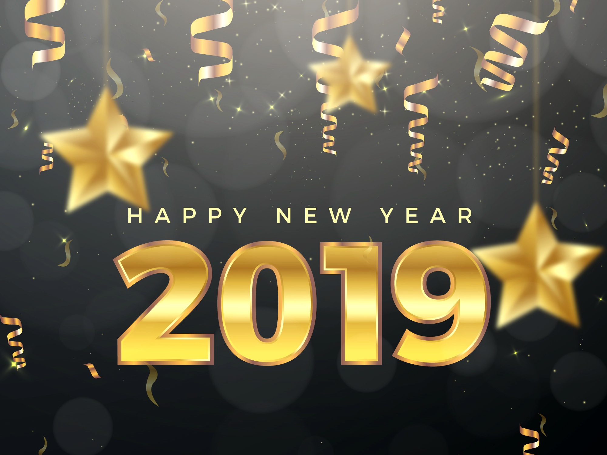Laden Sie das Feiertage, Stern, Frohes Neues Jahr, Neujahr 2019-Bild kostenlos auf Ihren PC-Desktop herunter