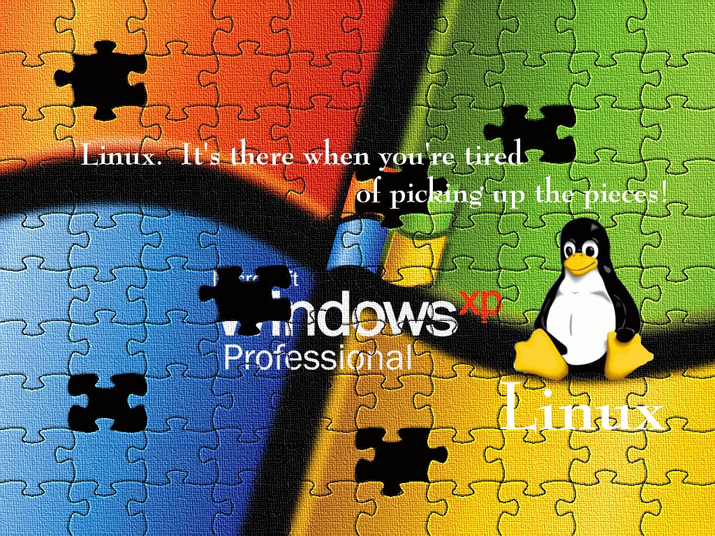 1515377 descargar imagen windows xp, tecnología, pingüino, linux: fondos de pantalla y protectores de pantalla gratis