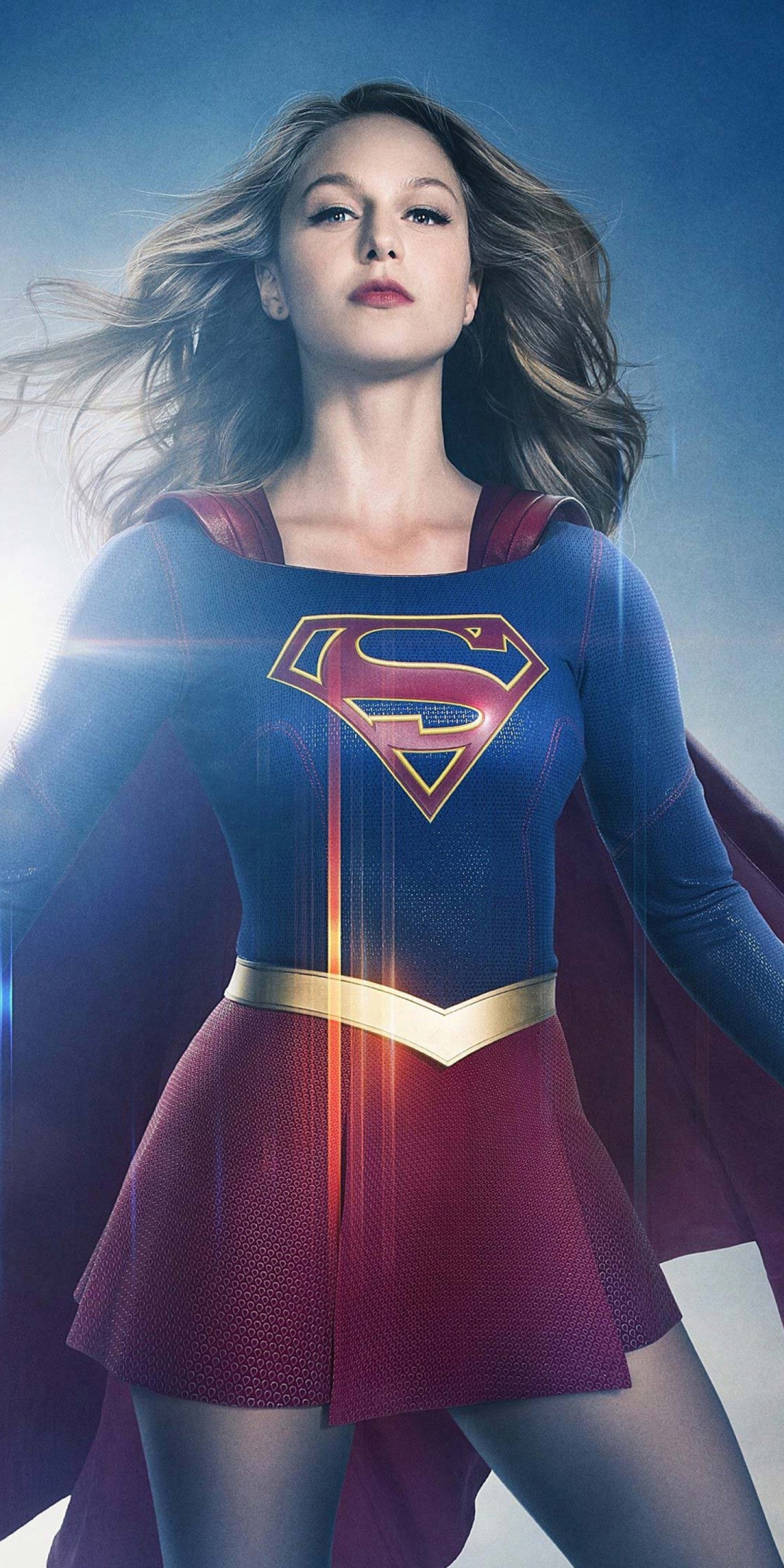 Download mobile wallpaper Superman, Blonde, Skirt, Tv Show, Dc Comics, Supergirl, Melissa Benoist for free.