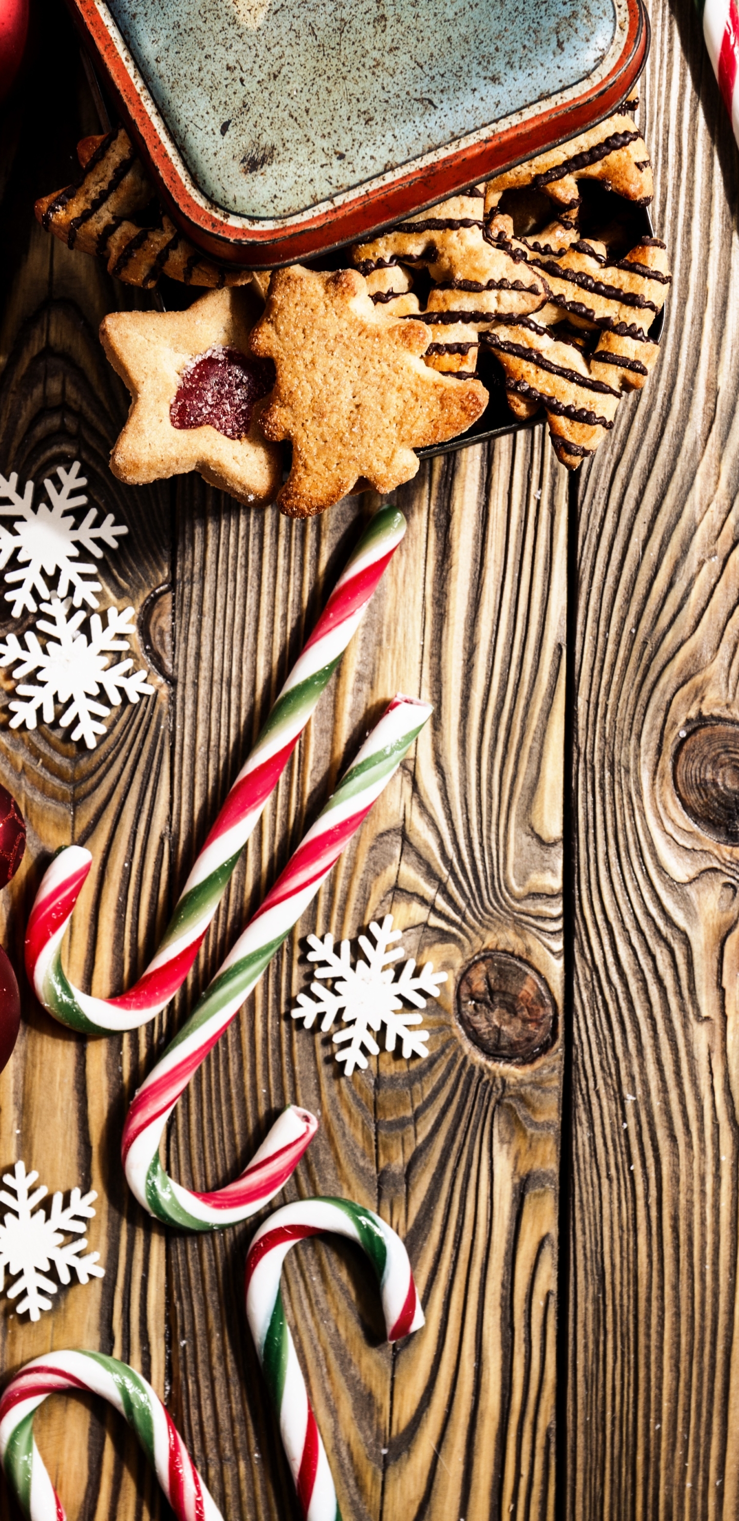 無料モバイル壁紙クリスマス, クッキー, ホリデー, キャンディー・ケーンをダウンロードします。