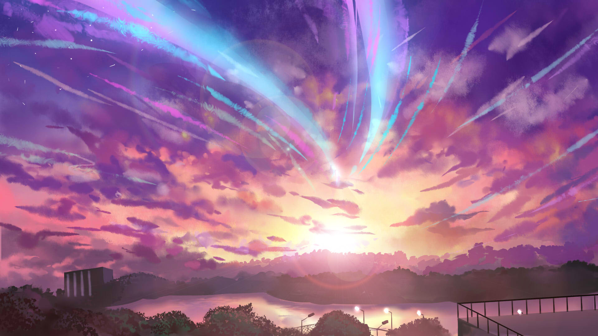 Free download wallpaper Anime, Sky on your PC desktop