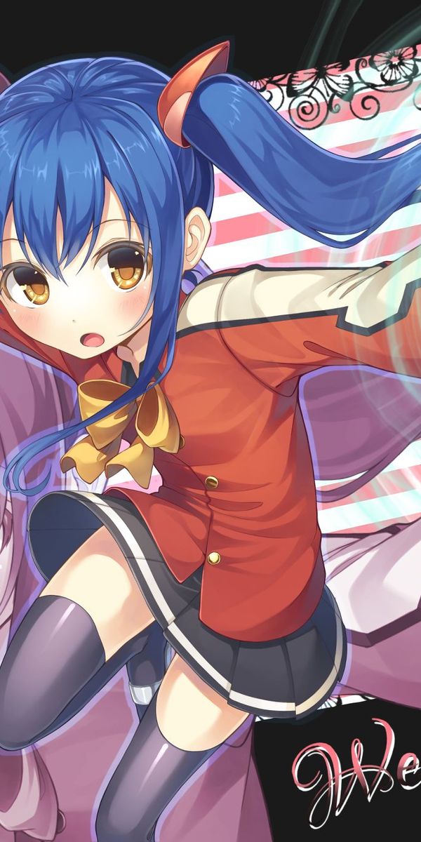 Papel de parede para celular: Anime, Fairy Tail, Cabelo Azul, Corar ...
