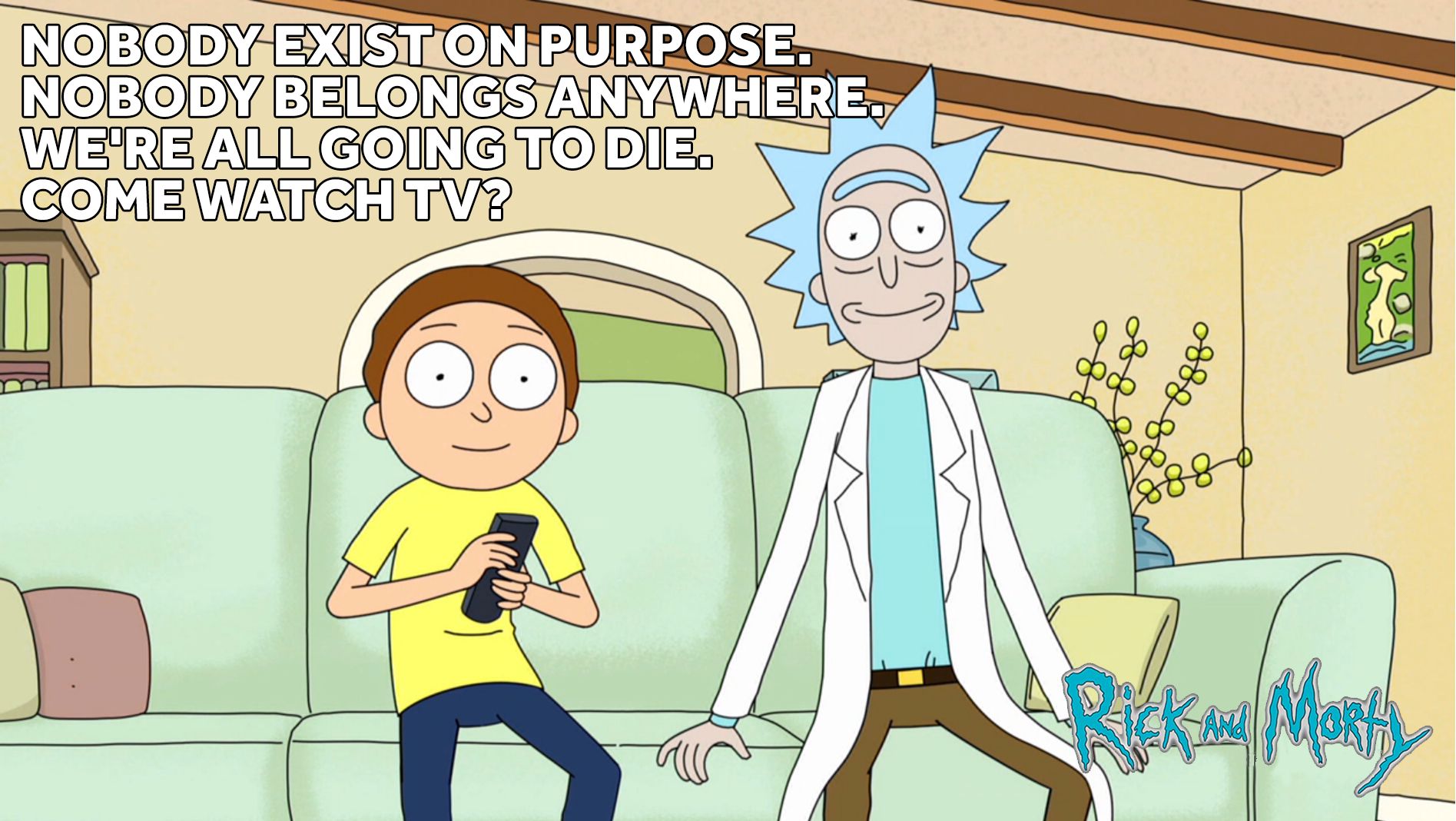Free download wallpaper Quote, Tv Show, Rick Sanchez, Morty Smith, Rick And Morty on your PC desktop