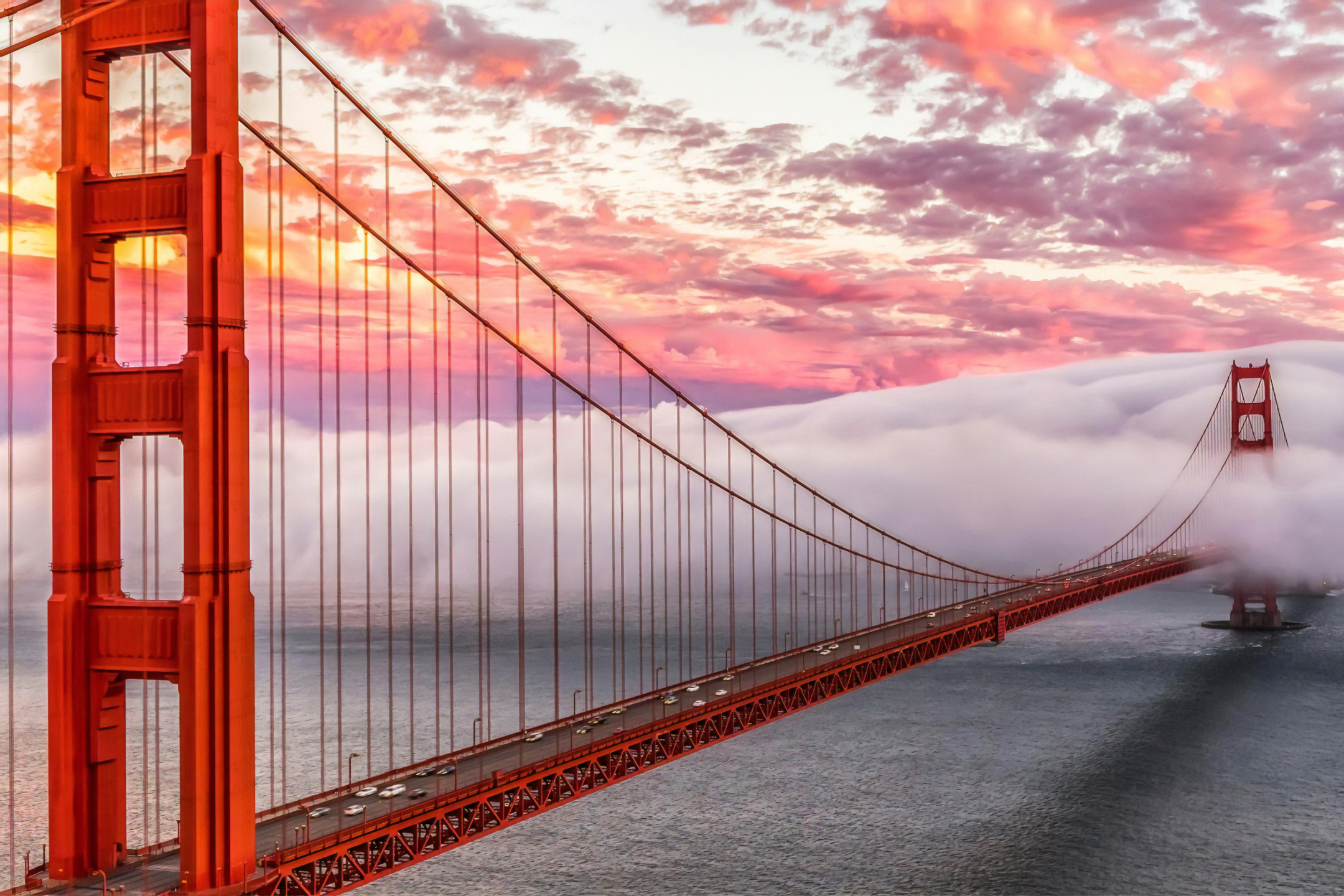 Free download wallpaper Bridges, Bridge, Cloud, Golden Gate, Man Made on your PC desktop