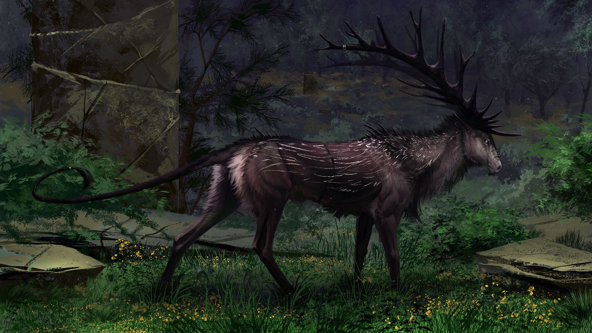 Free download wallpaper Fantasy, Creature, Deer, Fantasy Animals on your PC desktop