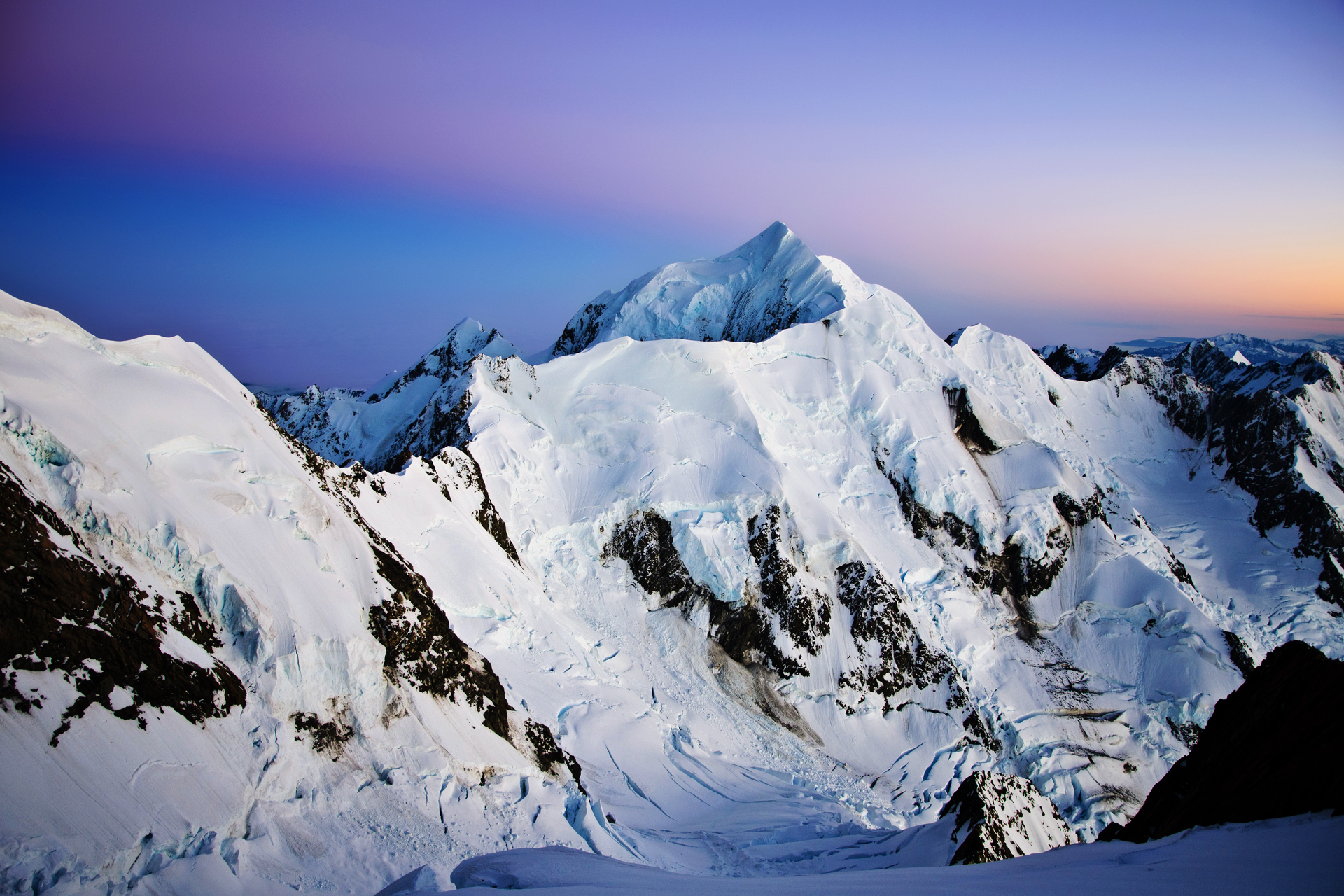 Descarga gratis la imagen Invierno, Cielo, Montañas, Nieve, Montaña, Pintoresco, Atardecer, Tierra/naturaleza en el escritorio de tu PC