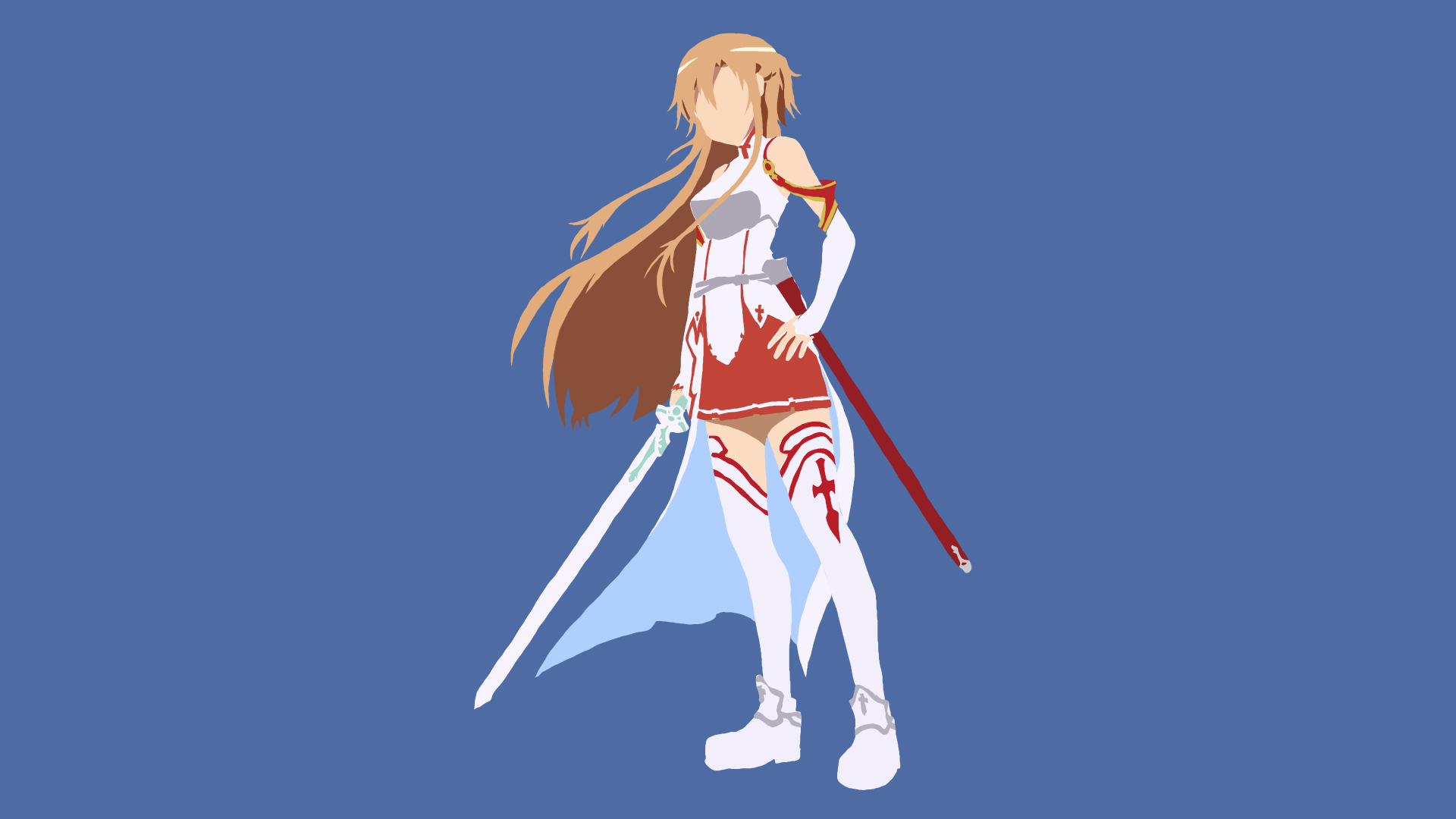 Téléchargez gratuitement l'image Sword Art Online, Animé, Minimaliste, Asuna Yuki sur le bureau de votre PC