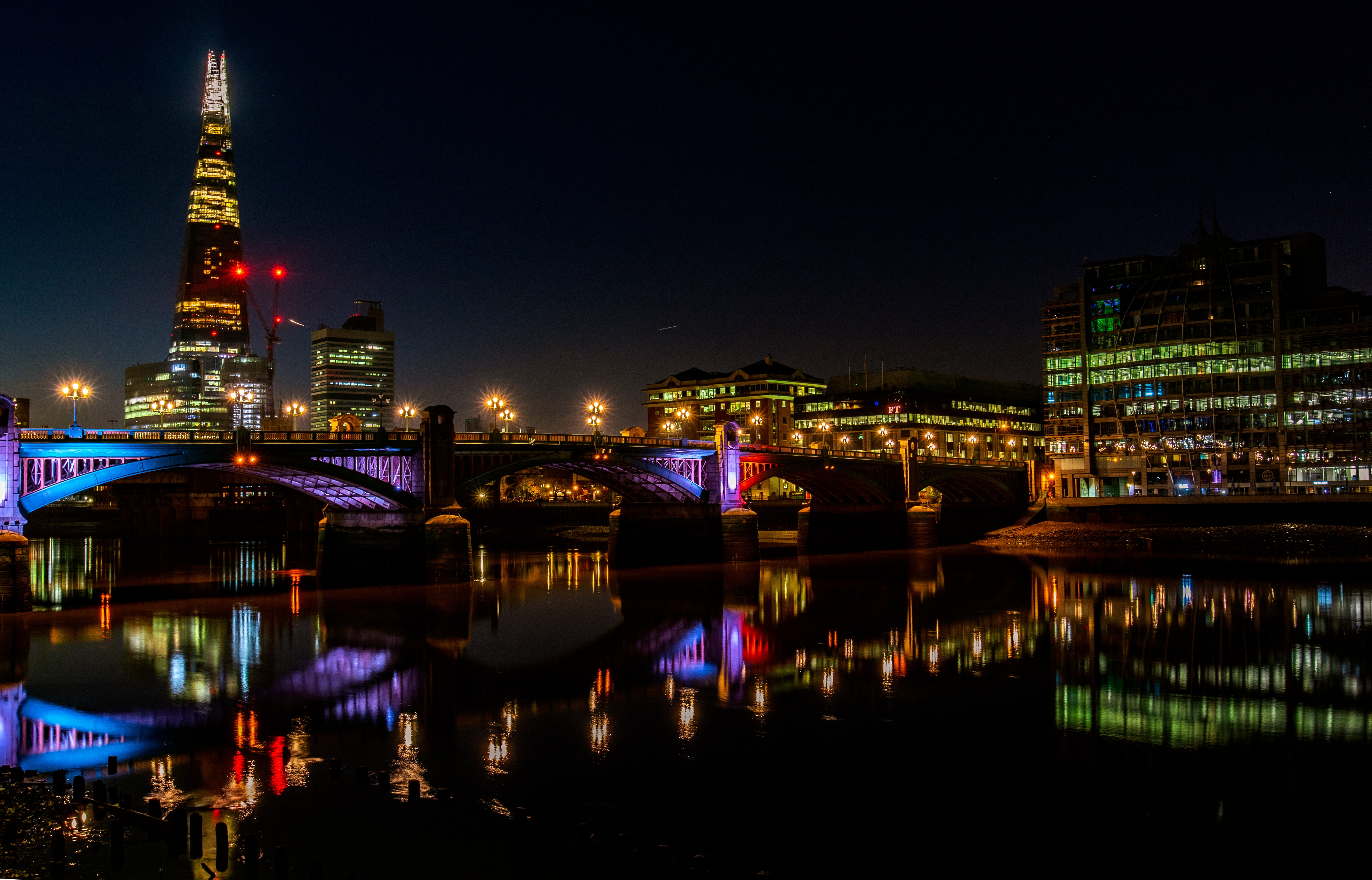 london, cities, rivers, great britain, night city, city lights, bridge, united kingdom, thames