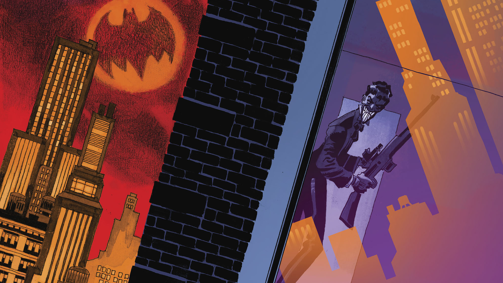 Скачать обои бесплатно Джокер, Комиксы, Бэтмен, Бэт Сигнал картинка на рабочий стол ПК