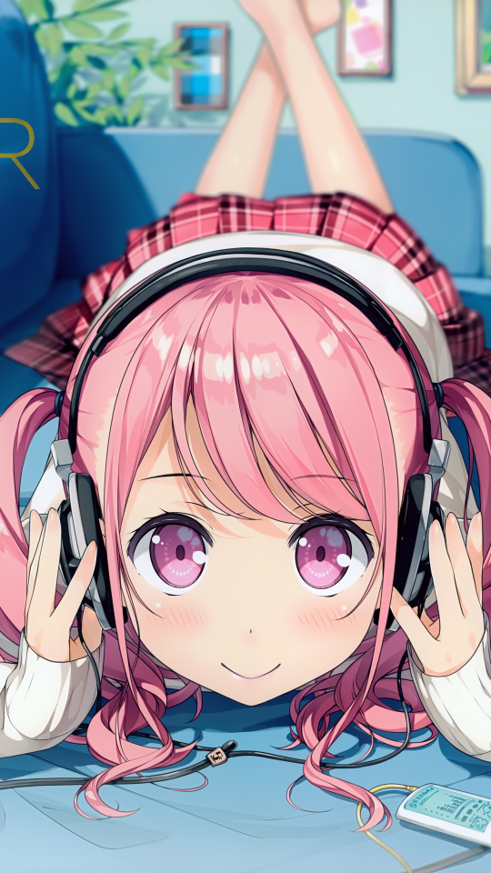 Download mobile wallpaper Anime, Headphones, 5 Nenme No Houkago for free.