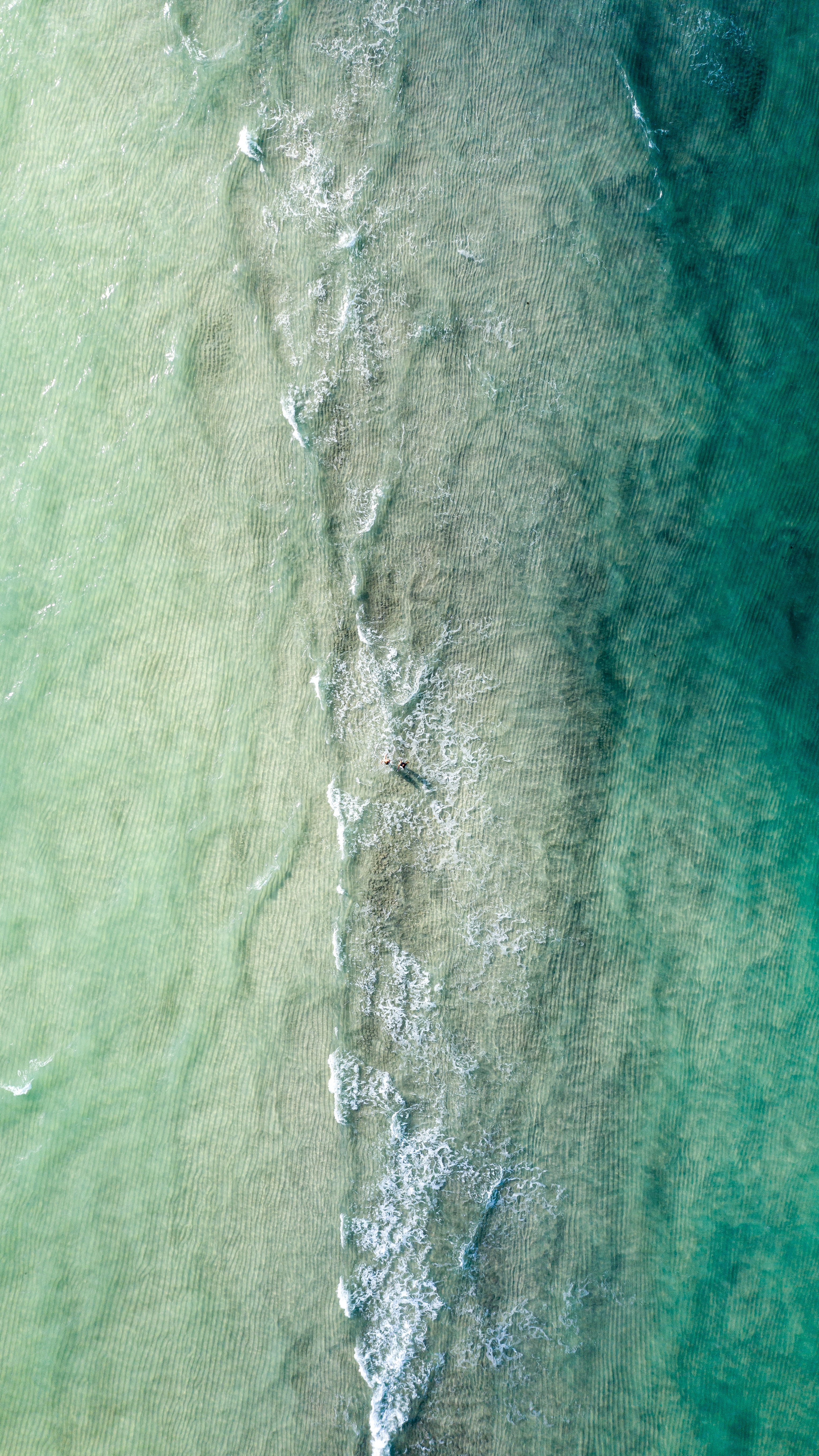 Download mobile wallpaper View From Above, Waves, Sea, Water, Nature for free.