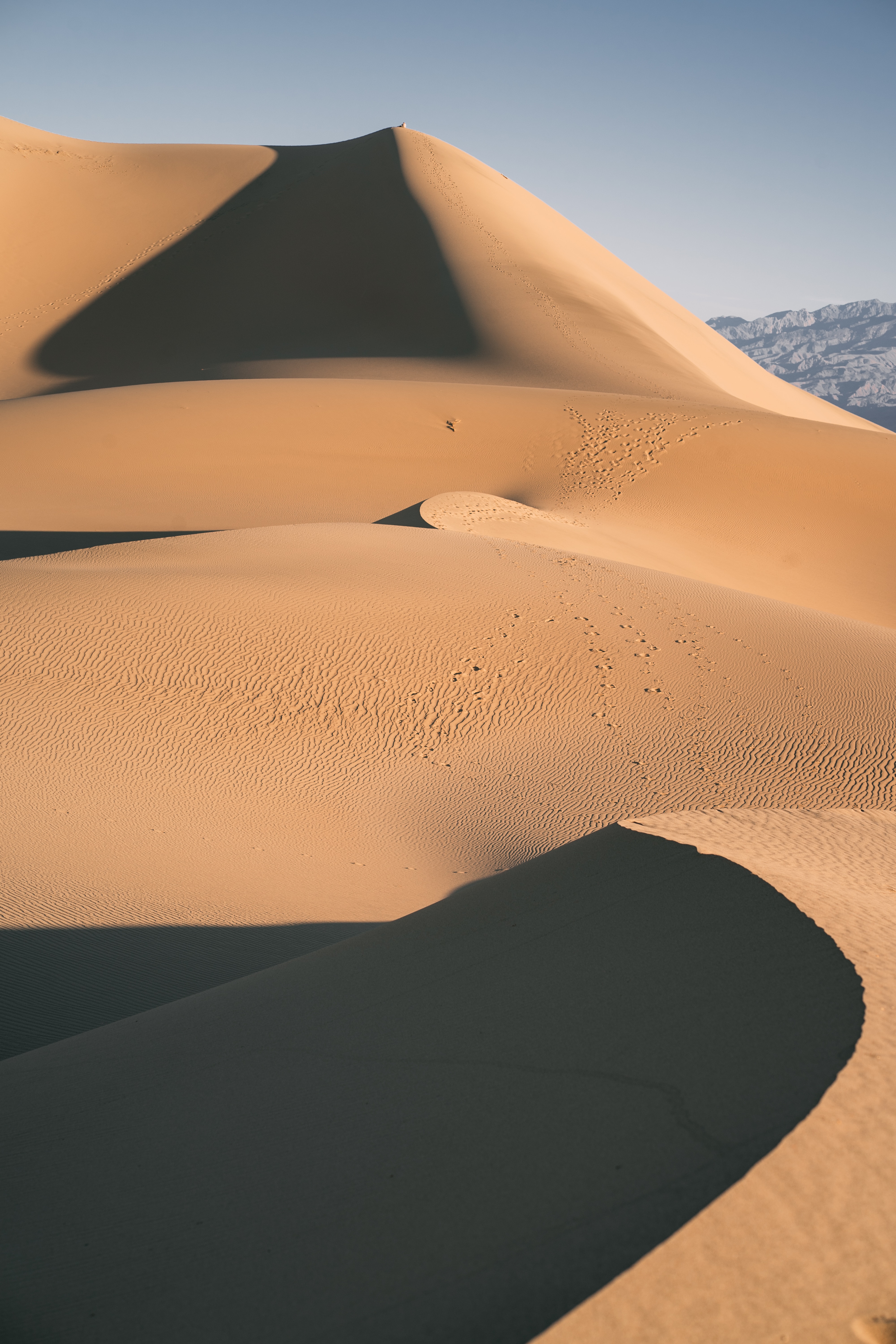 desert, nature, sand, view from above, hills, dunes, links Smartphone Background