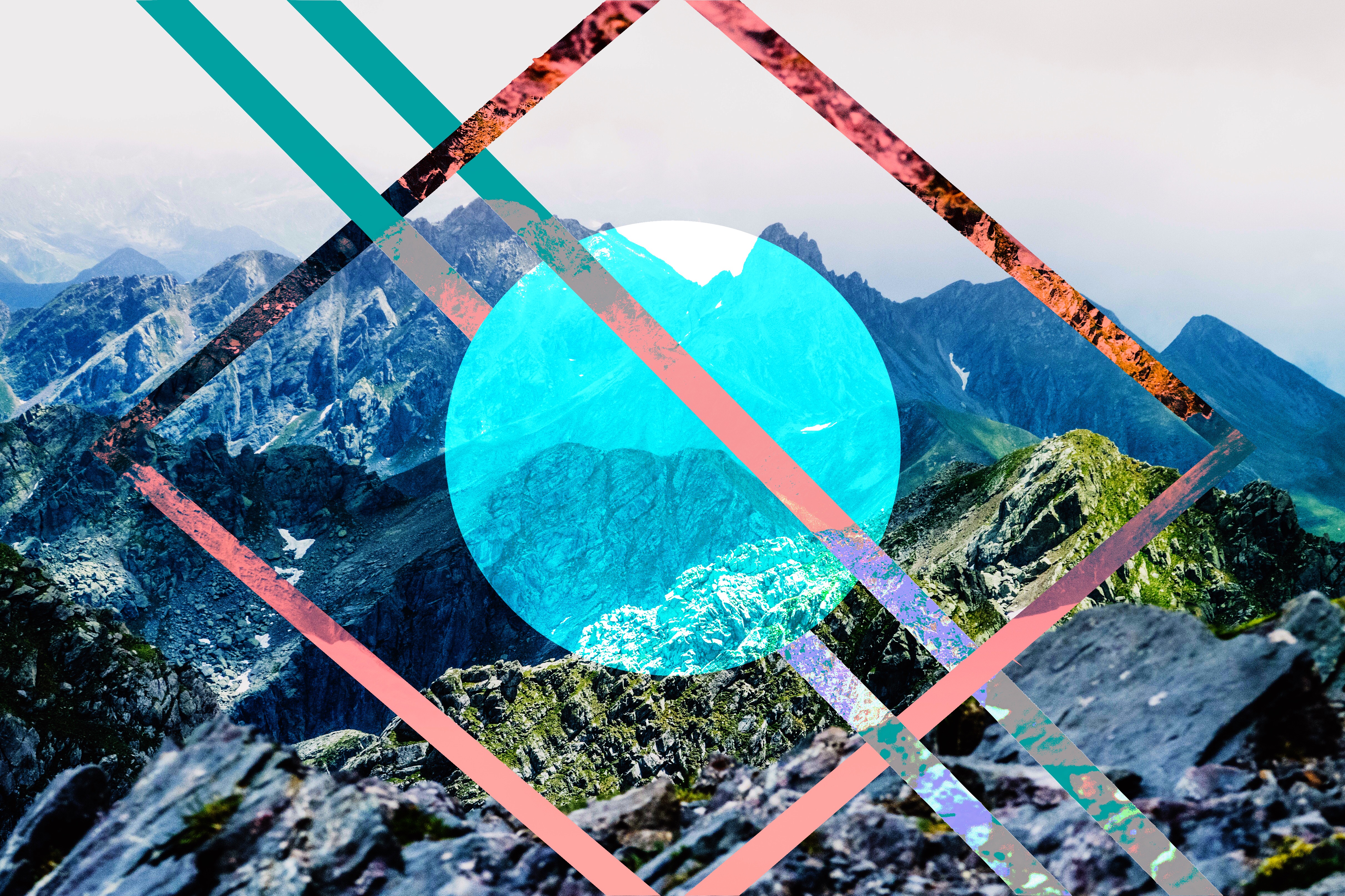 Laden Sie das Gebirge, Künstlerisch, Polyscape-Bild kostenlos auf Ihren PC-Desktop herunter