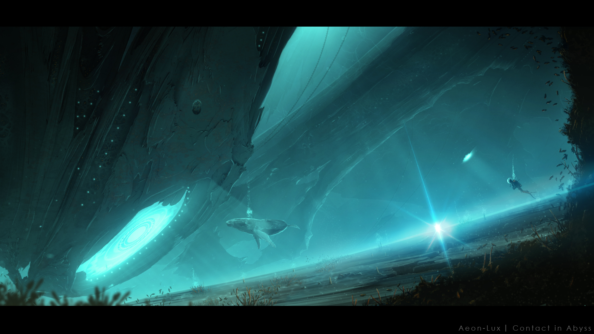 Free download wallpaper Sci Fi, Spaceship, Underwater on your PC desktop