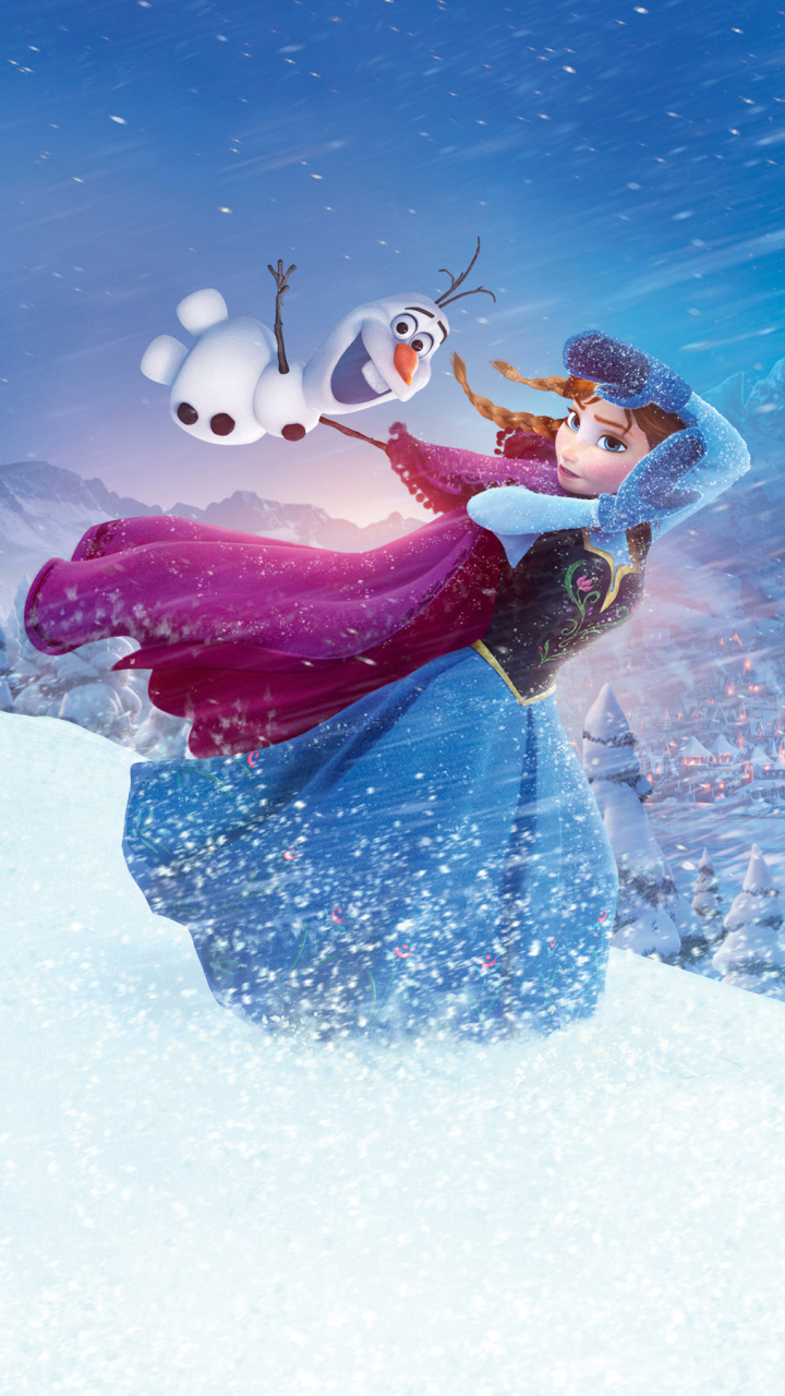 Baixar papel de parede para celular de Filme, Frozen Uma Aventura Congelante, Congelado (Filme), Ana (Congelada), Olaf (Congelado) gratuito.