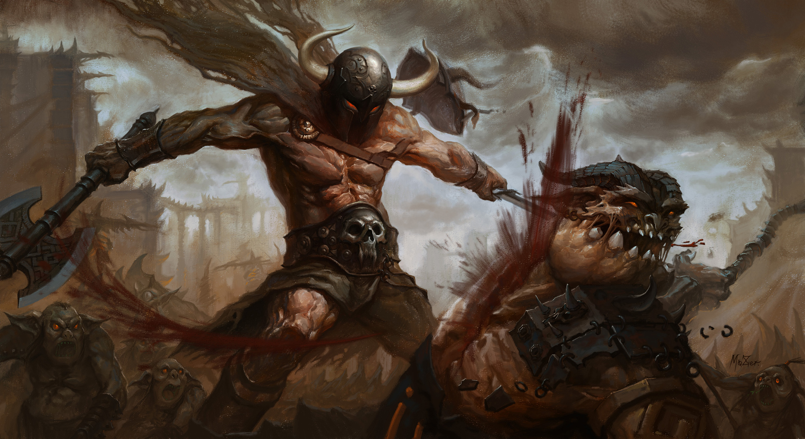 Free download wallpaper Dark, Warrior on your PC desktop