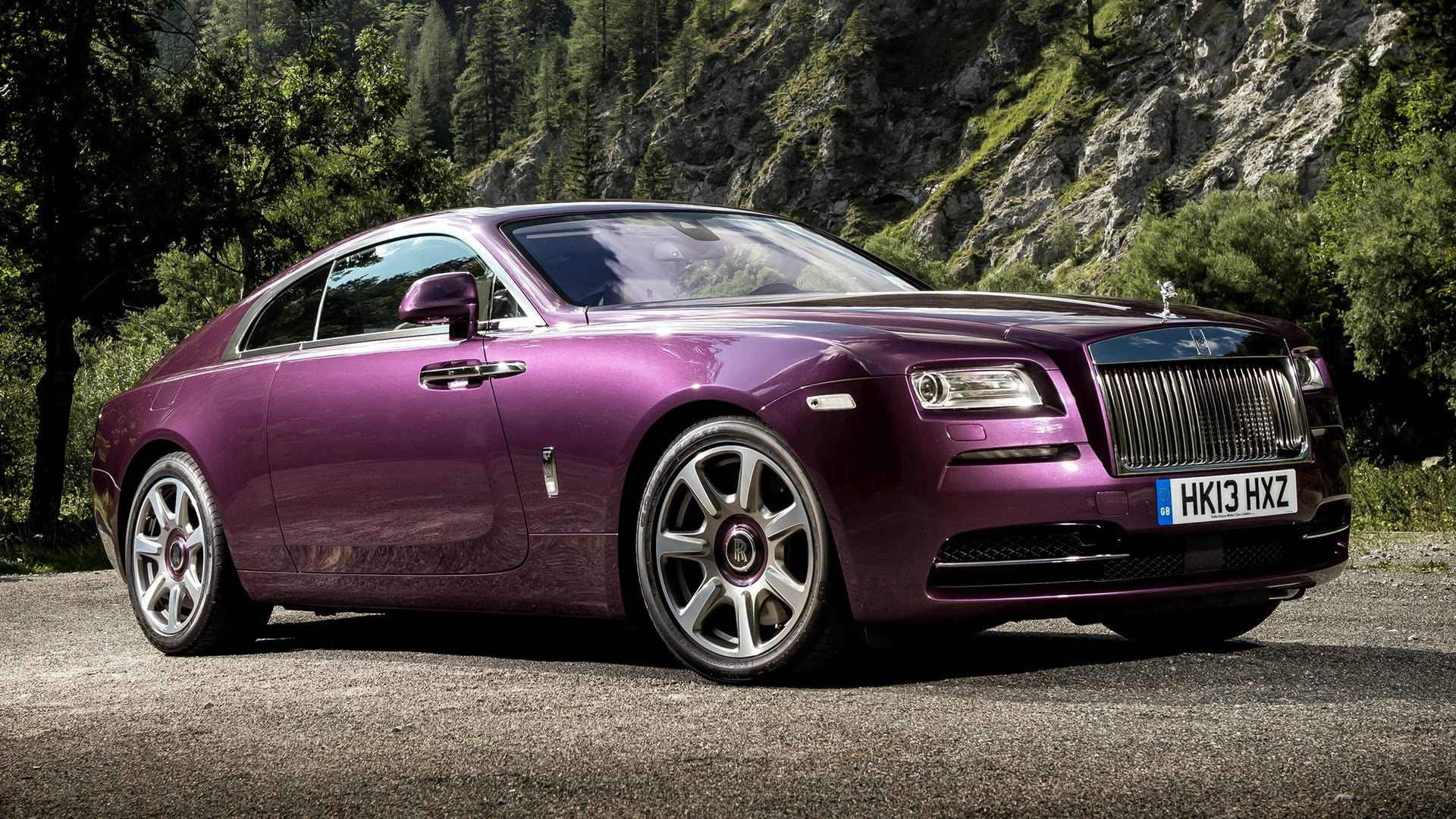 Handy-Wallpaper Rolls Royce, Autos, Rolls Royce Wraith, Fahrzeuge, Großer Tourer, Lila Auto kostenlos herunterladen.