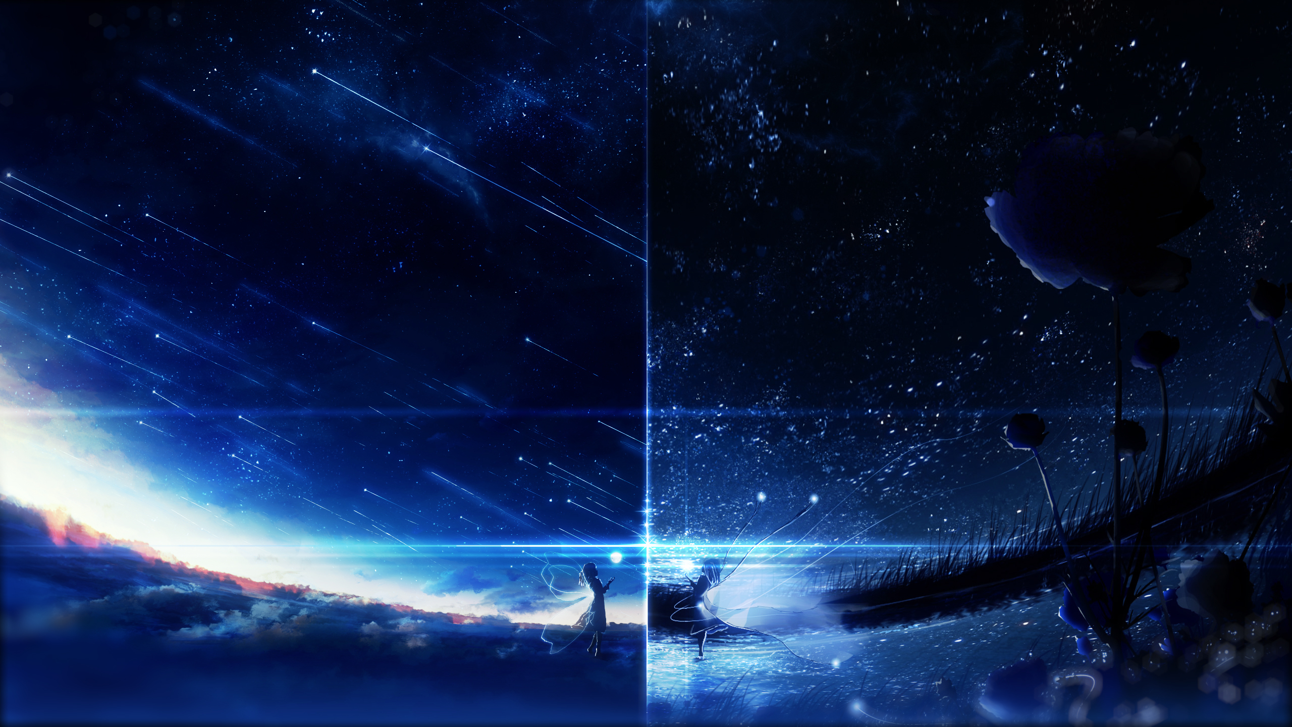 Baixar papel de parede para celular de Anime, Céu Estrelado, Original, Estrela Cadente gratuito.