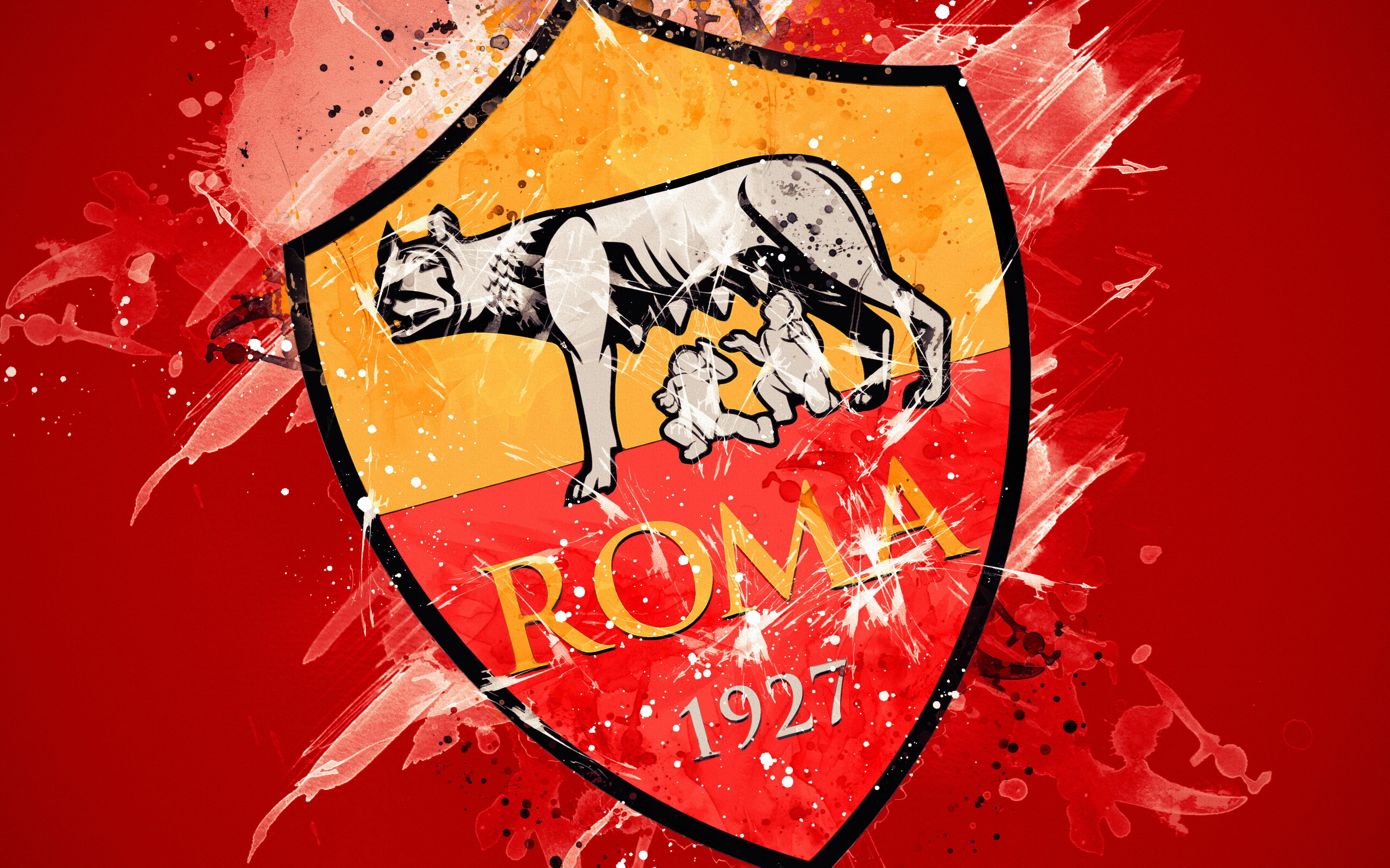 449631 Hintergrundbild herunterladen sport, wie roma, logo, fußball - Bildschirmschoner und Bilder kostenlos