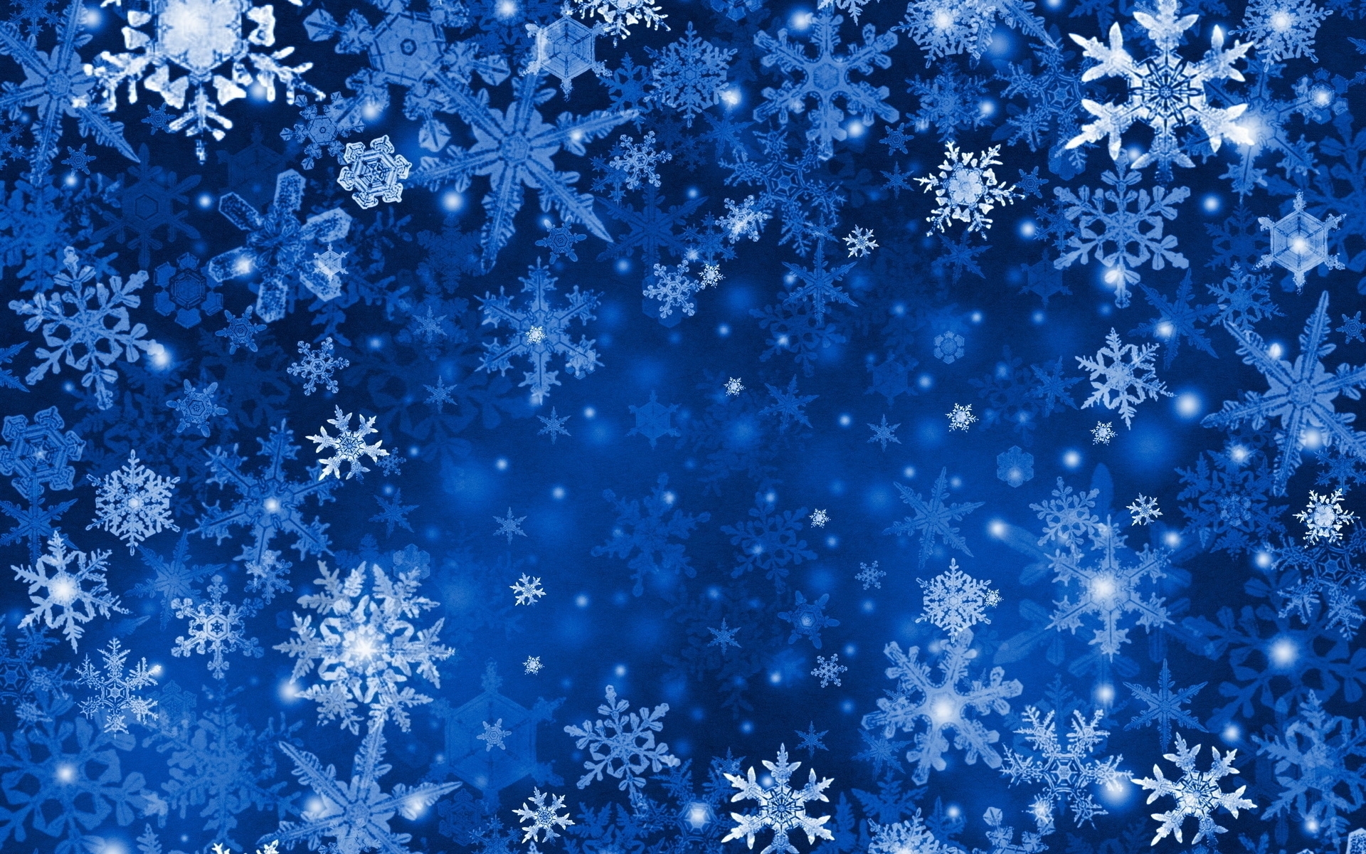Скачать обои бесплатно Зима, Синий, Снежинка, Художественные картинка на рабочий стол ПК