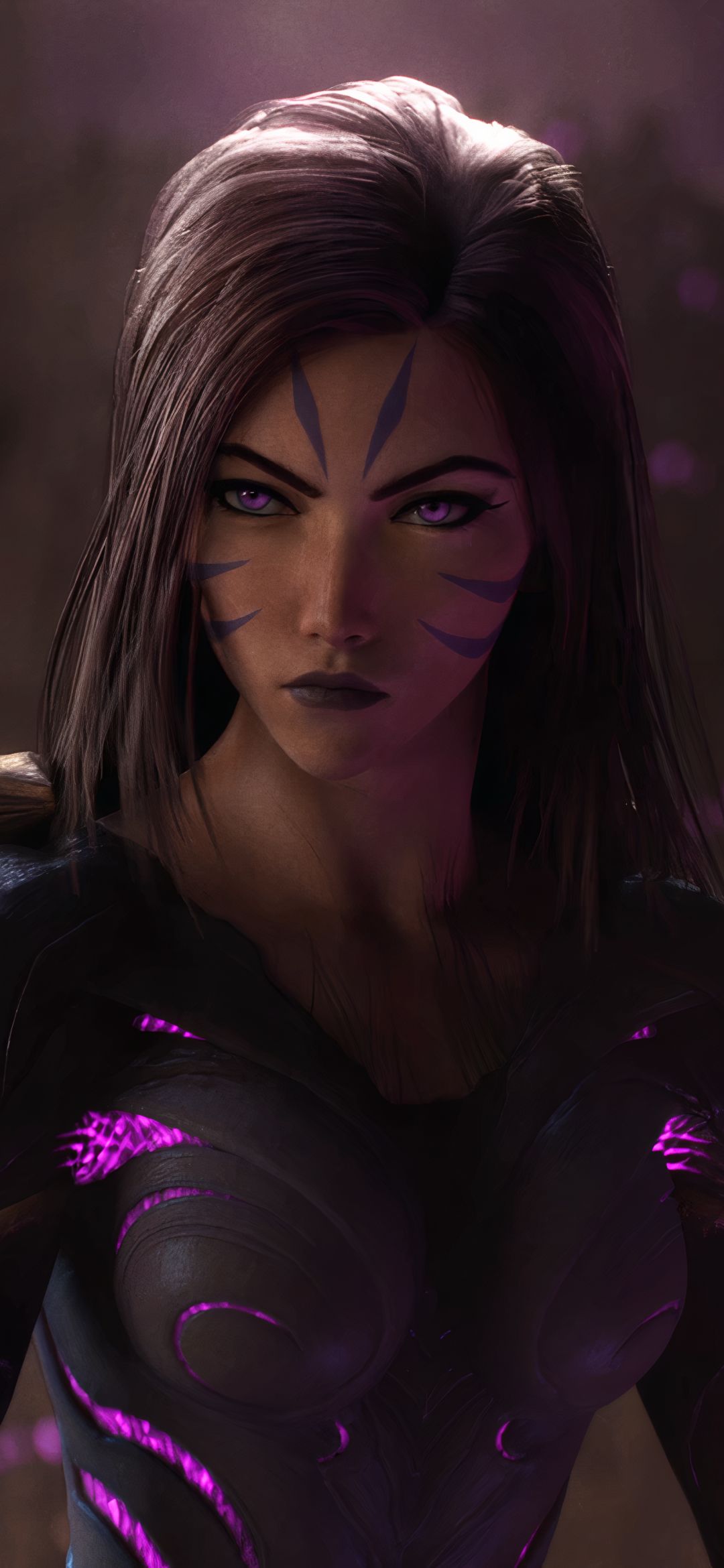 Download mobile wallpaper League Of Legends, Video Game, Purple Eyes, Kai'sa (League Of Legends) for free.