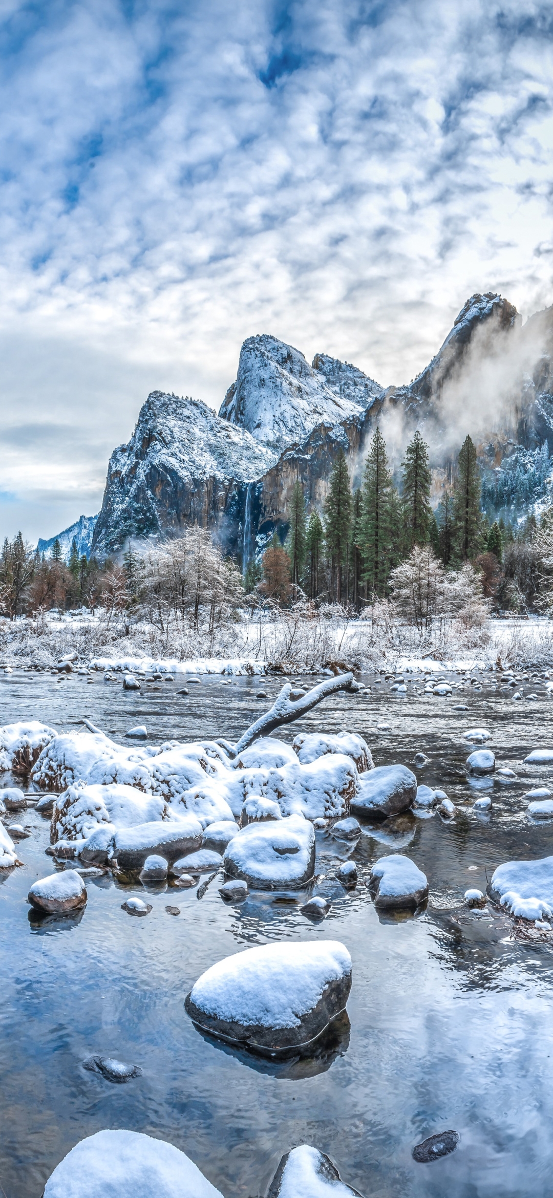 Download mobile wallpaper Winter, Earth, National Park, Yosemite National Park for free.