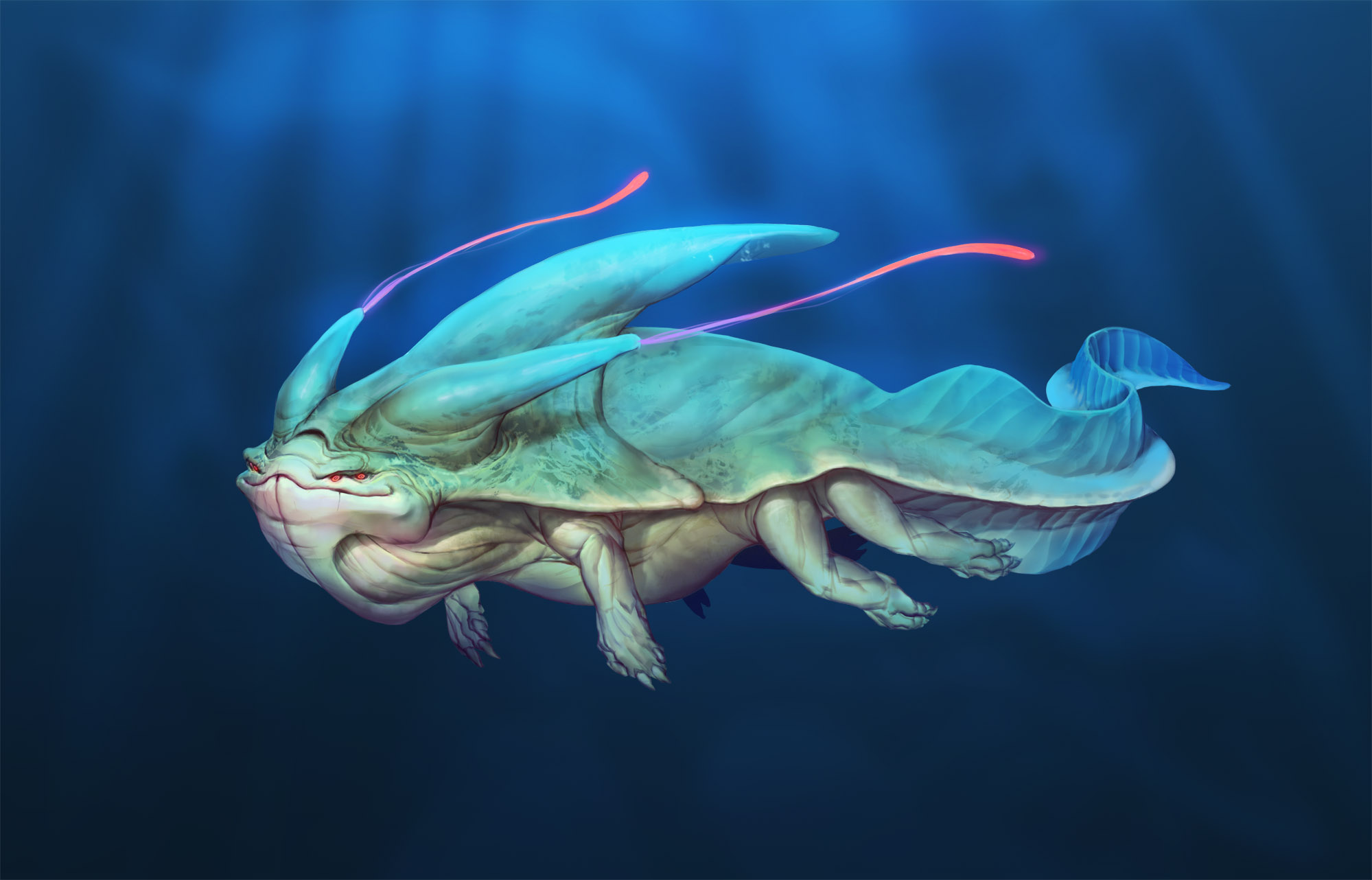 Free download wallpaper Fantasy, Creature, Underwater, Sea Monster on your PC desktop