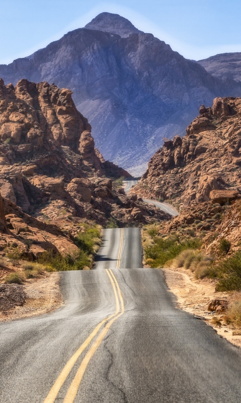 Download mobile wallpaper Desert, Road, Man Made for free.