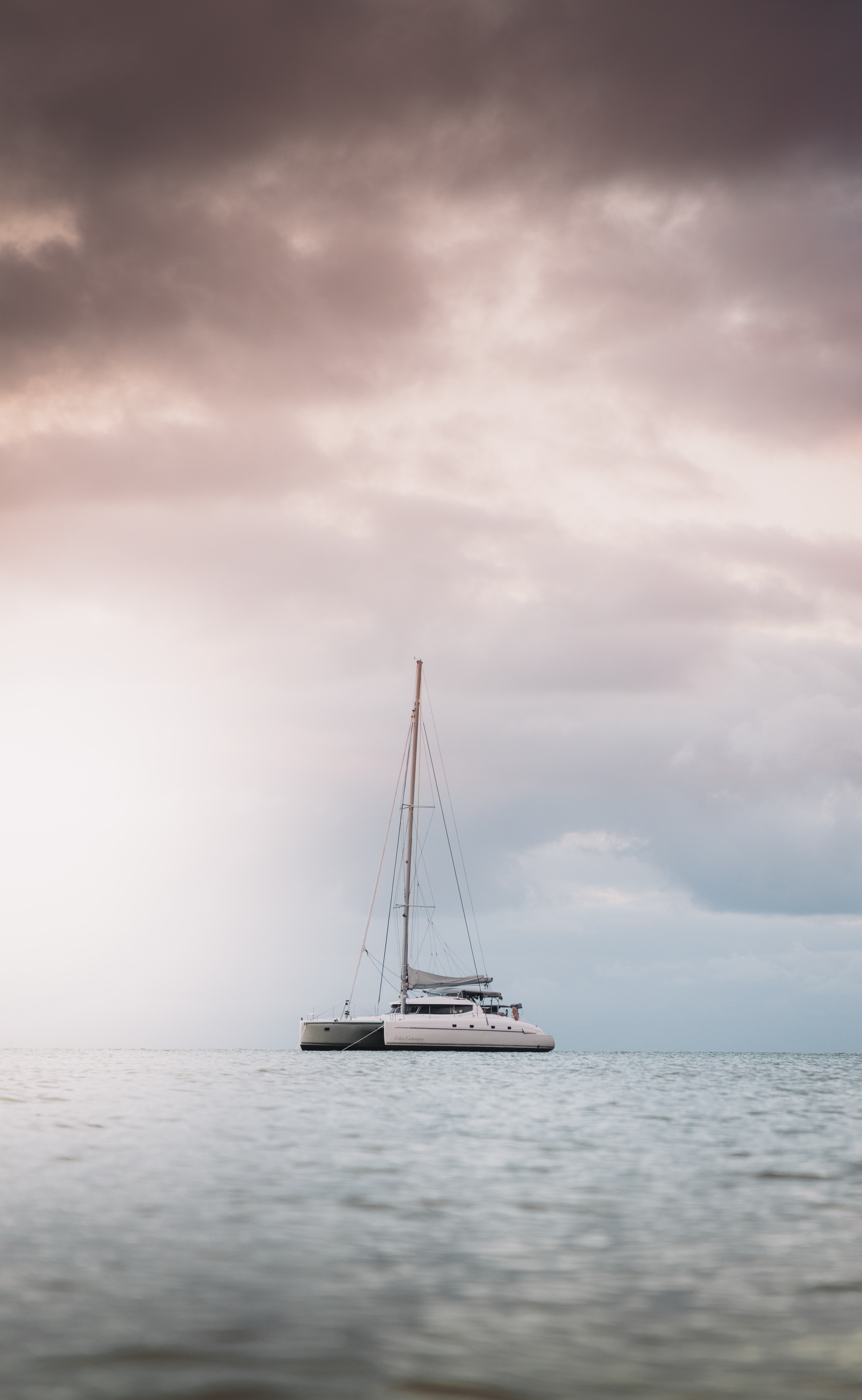 Download mobile wallpaper Miscellanea, Clouds, Water, Miscellaneous, Sea, Boat, Yacht for free.